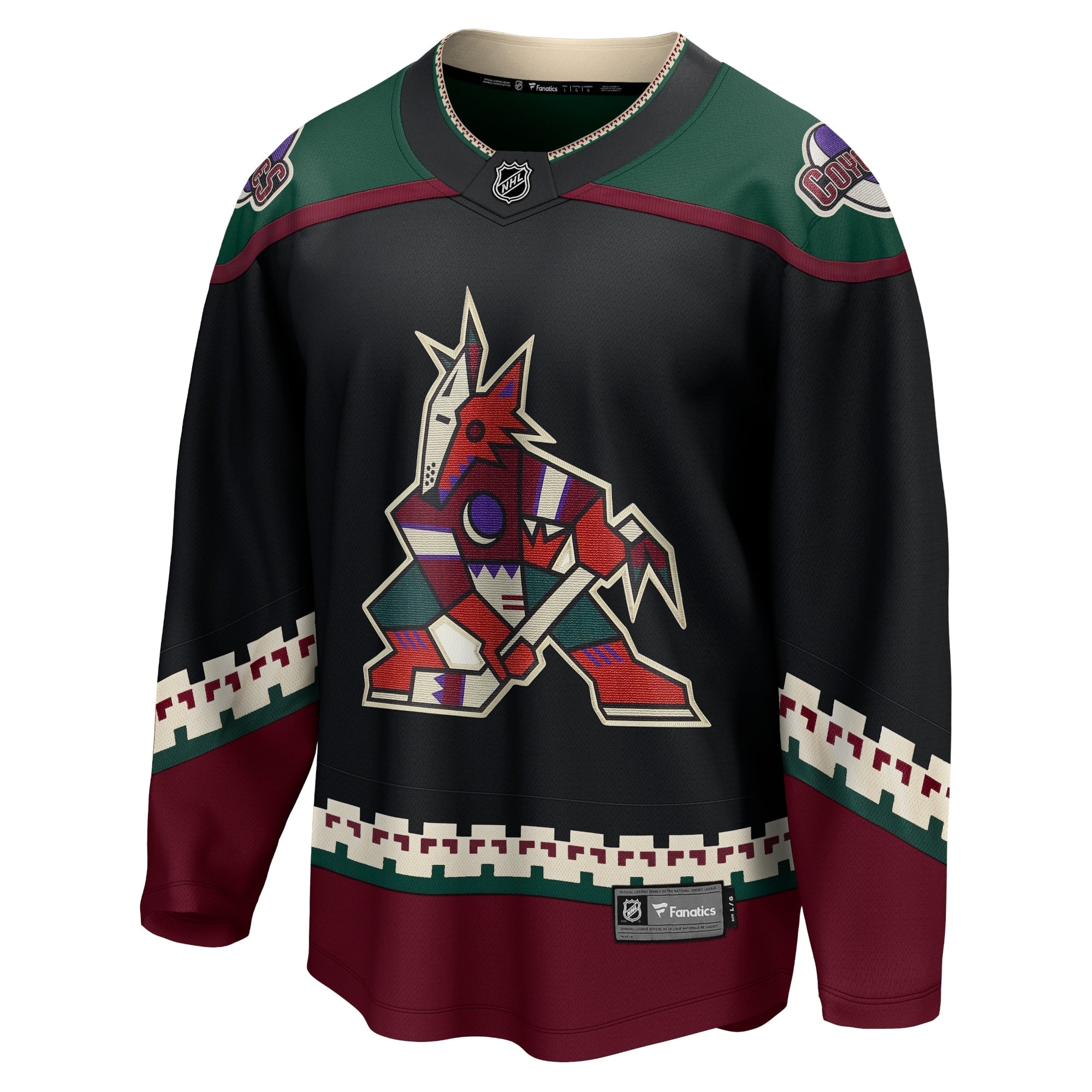 Men's Fanatics Branded Black Arizona Coyotes 2021/22 Home Breakaway Jersey