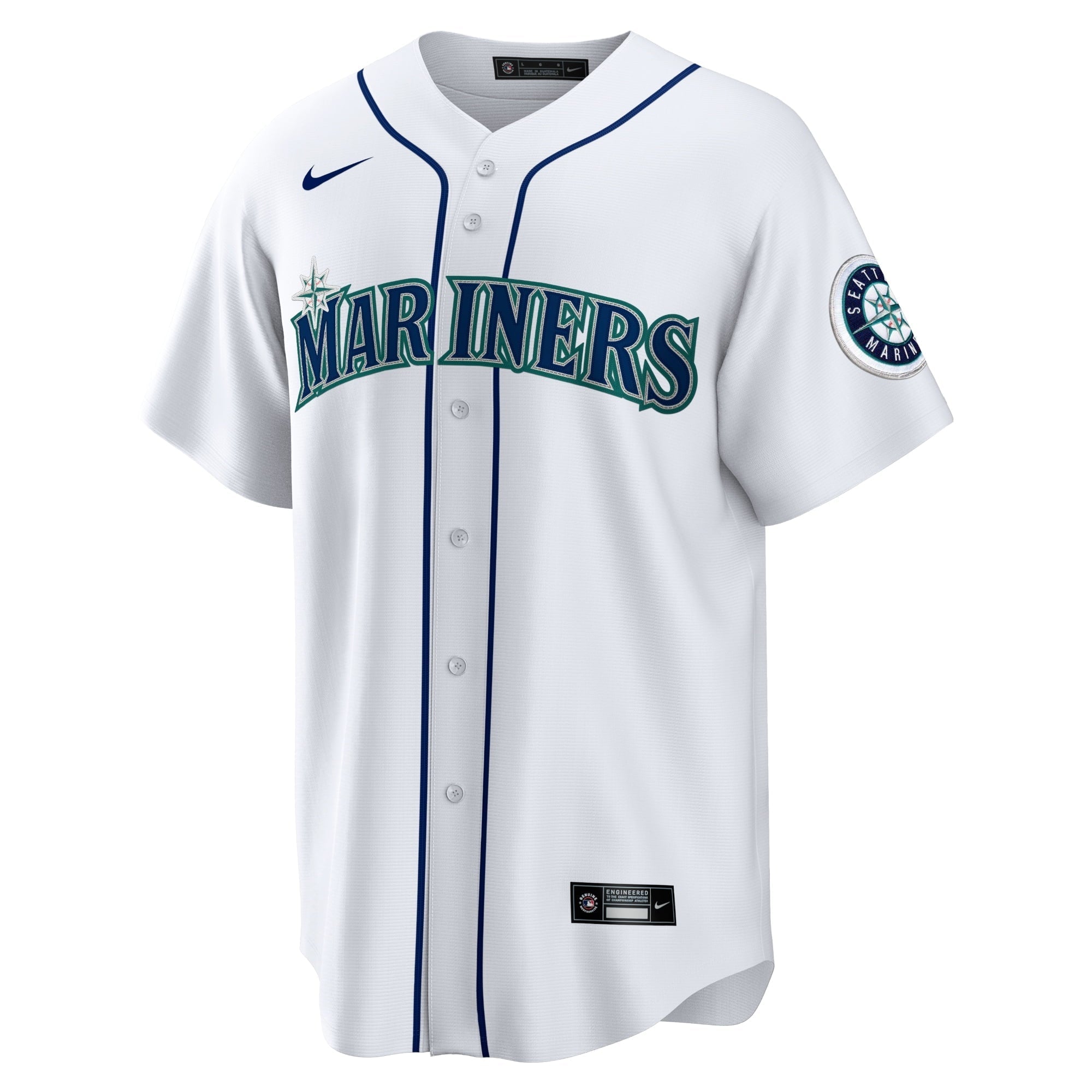 Men's Nike Kyle Lewis White Seattle Mariners Replica Player Name Jersey