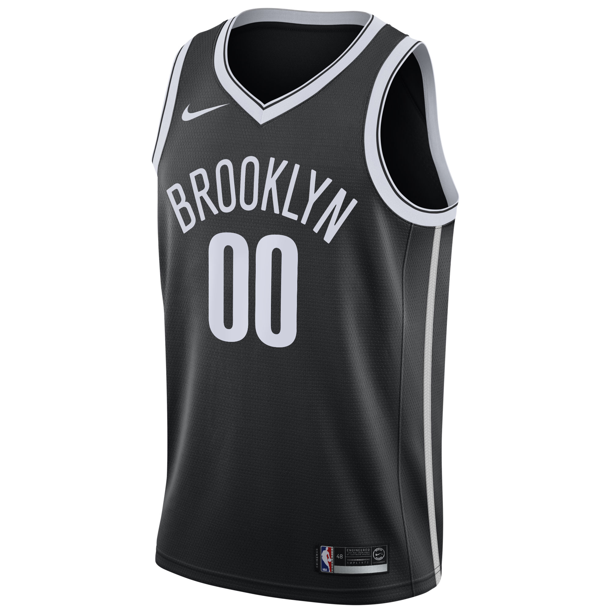 Brooklyn Nets Nike 2020/21 Swingman Custom Jersey - Icon Edition - Black