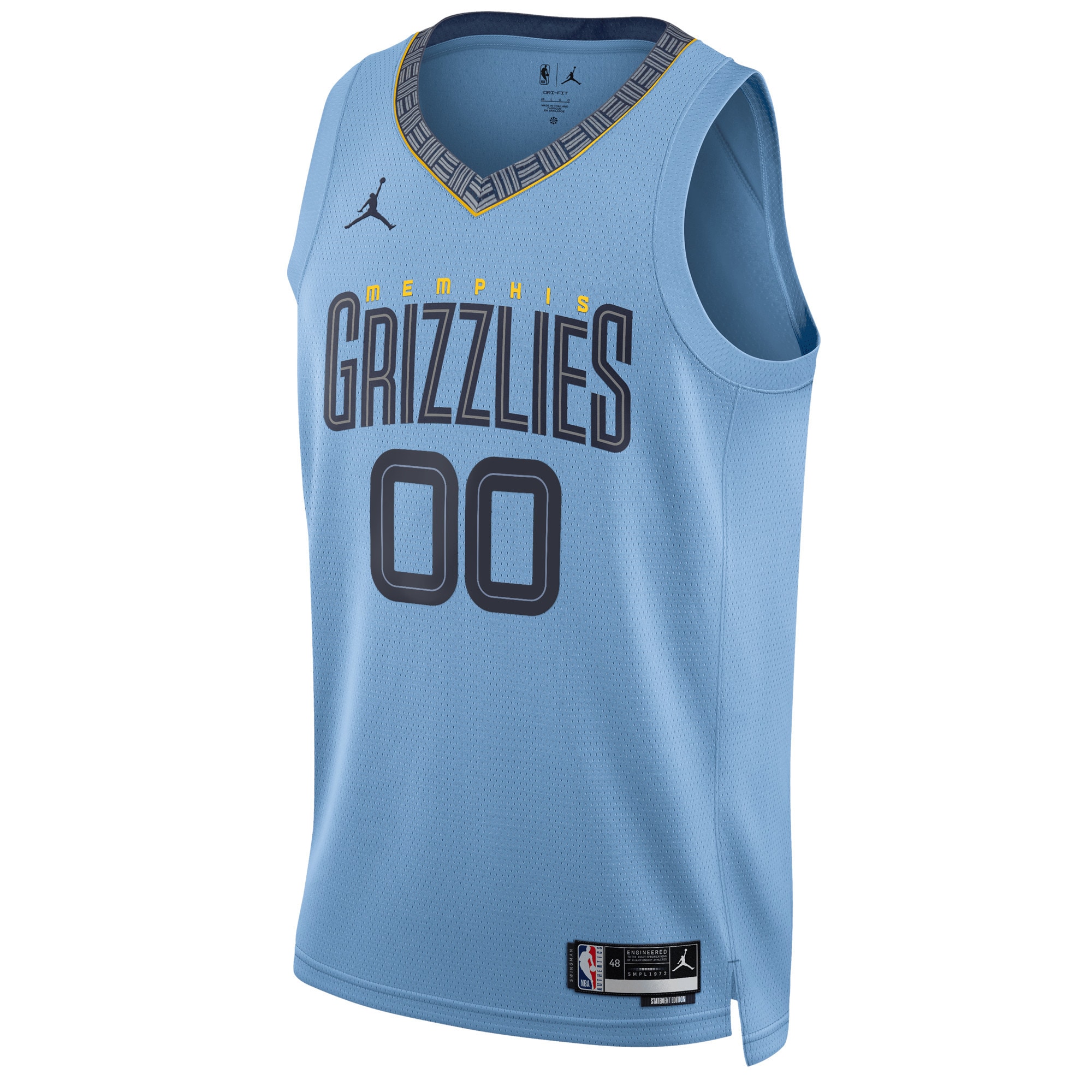 Memphis Grizzlies Jordans Brand Unisex 2022/23 Swingman Custom Jersey - Statement Edition - Blue