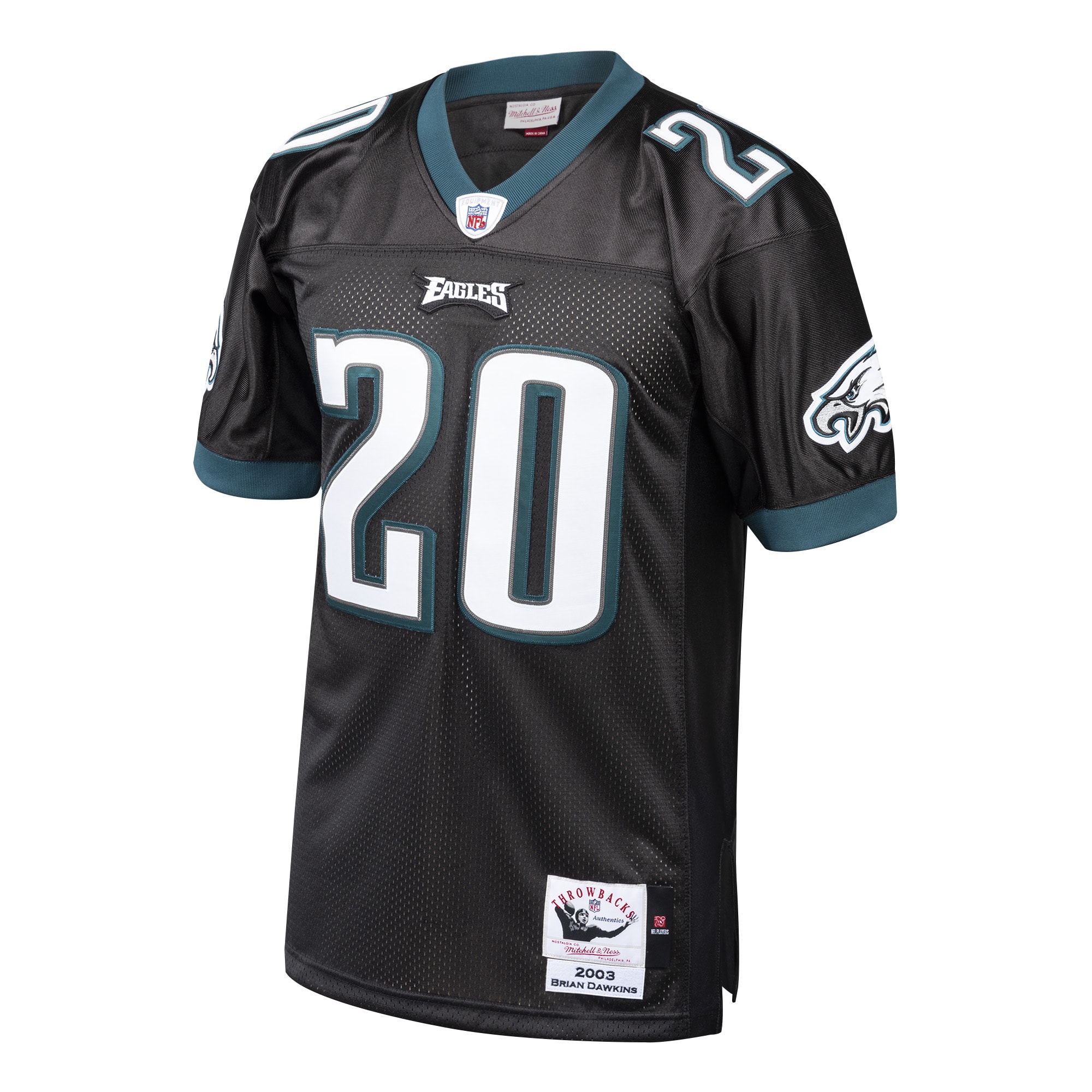 Brian Dawkins Philadelphia Eagles Mitchell & Ness 2003 Authentic Throwback Retired Player Jersey - Black