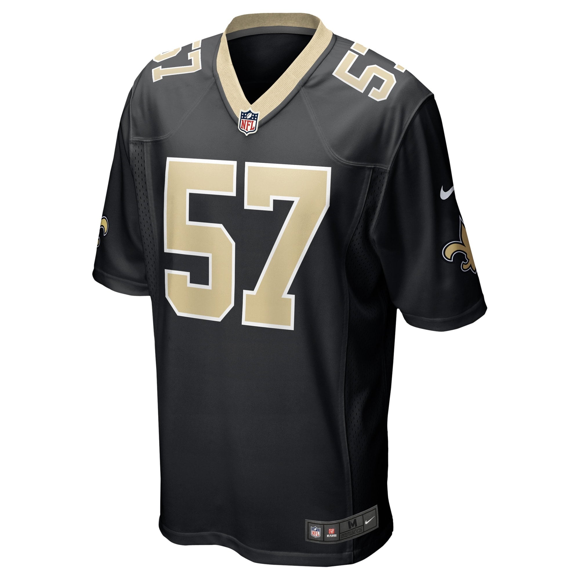 Men's Nike Christian Ringo Black New Orleans Saints Game Player Jersey