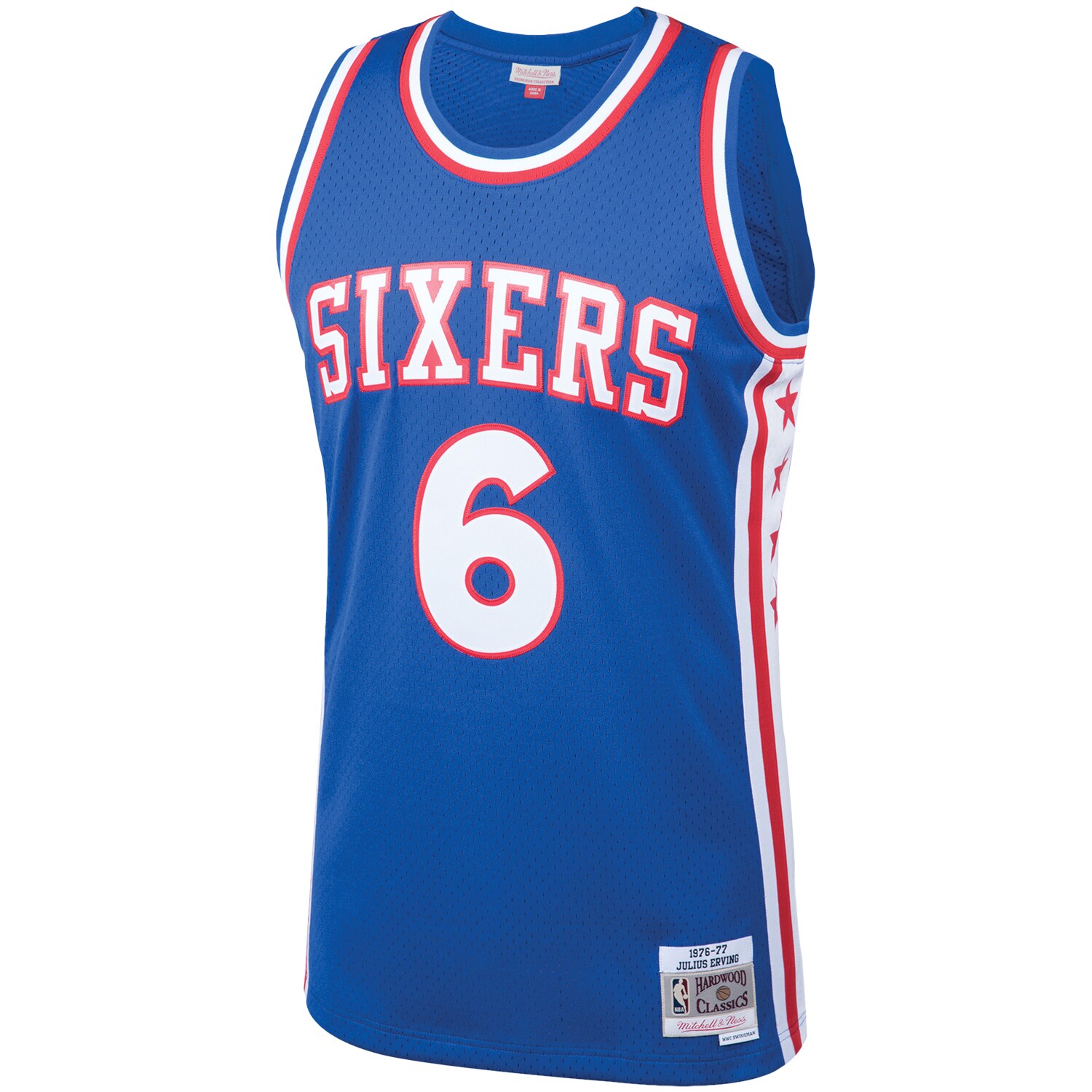 Julius Erving Philadelphia 76ers Mitchell & Ness Hardwood Classics Swingman Jersey - Royal