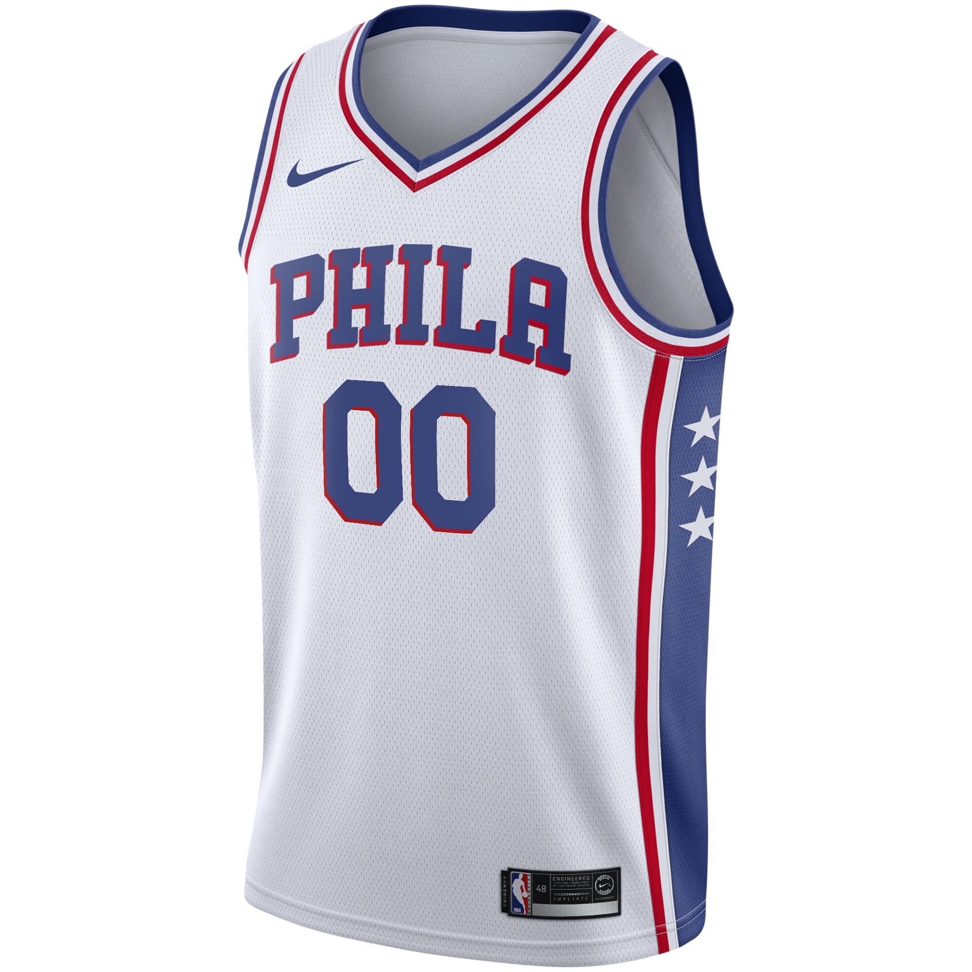 Philadelphia 76ers Nike 2020/21 Swingman Custom Jersey - Association Edition - White