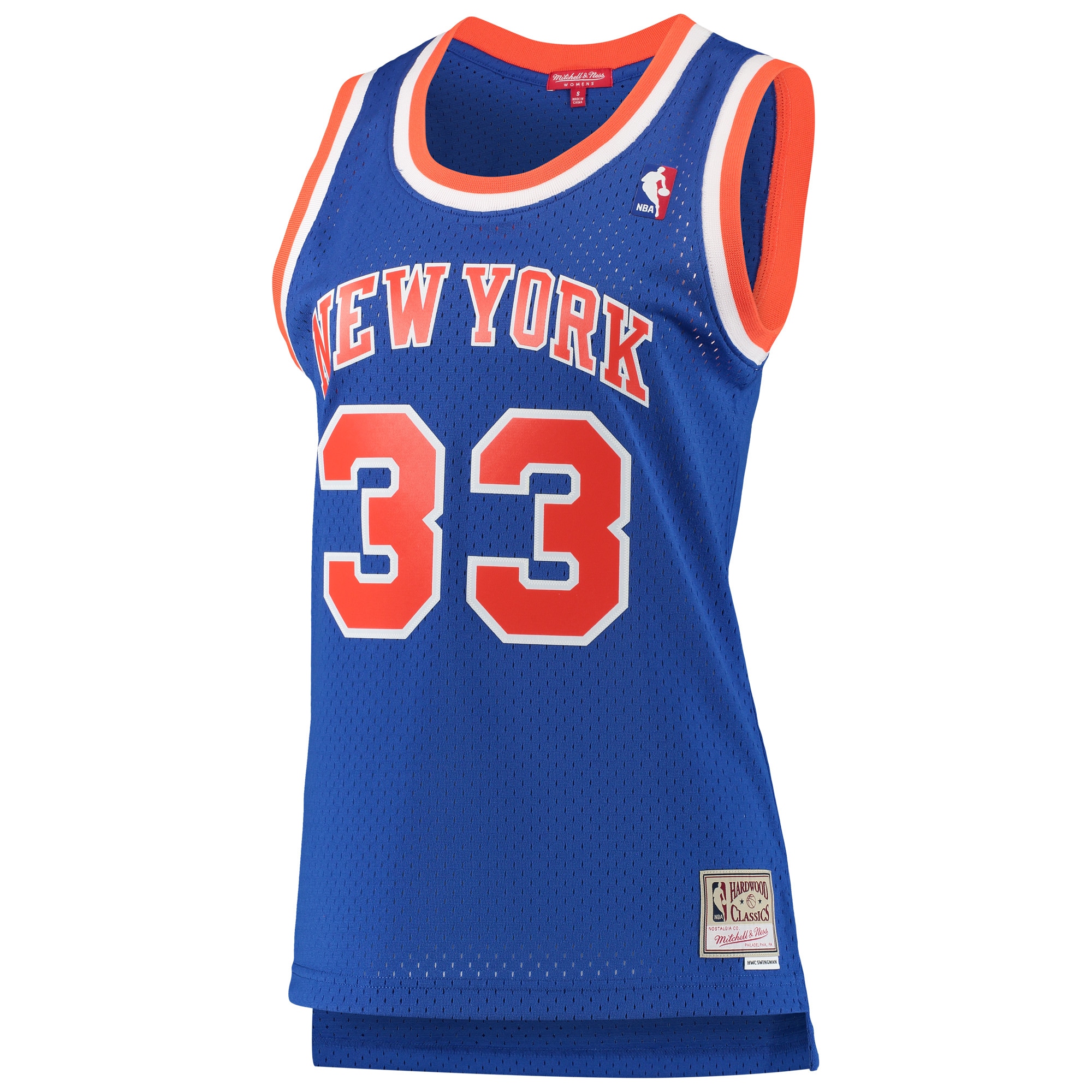 Patrick Ewing New York Knicks Mitchell & Ness Women's 1991-92 Hardwood Classics Swingman Jersey - Blue
