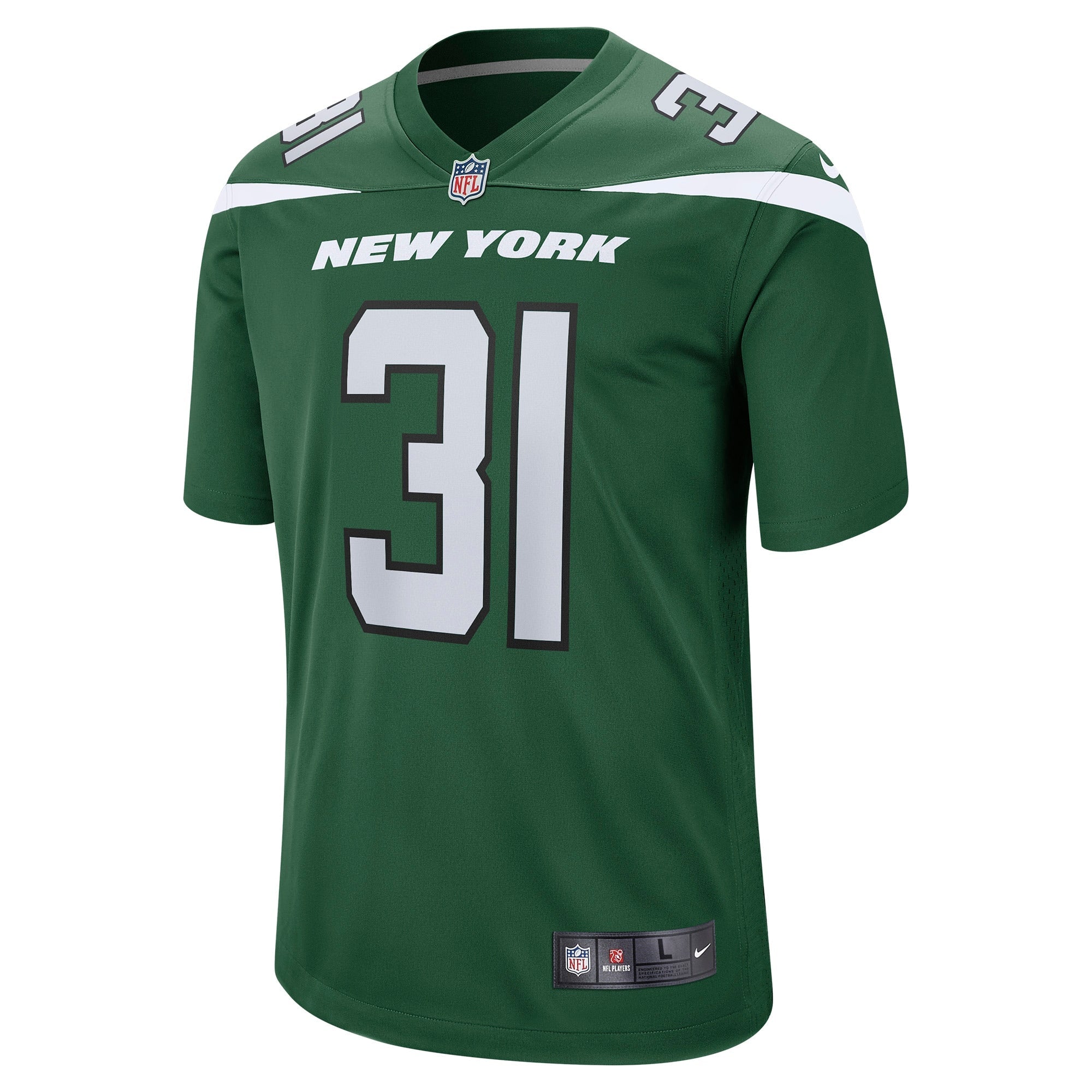 Men's Nike Craig James Gotham Green New York Jets Game Player Jersey