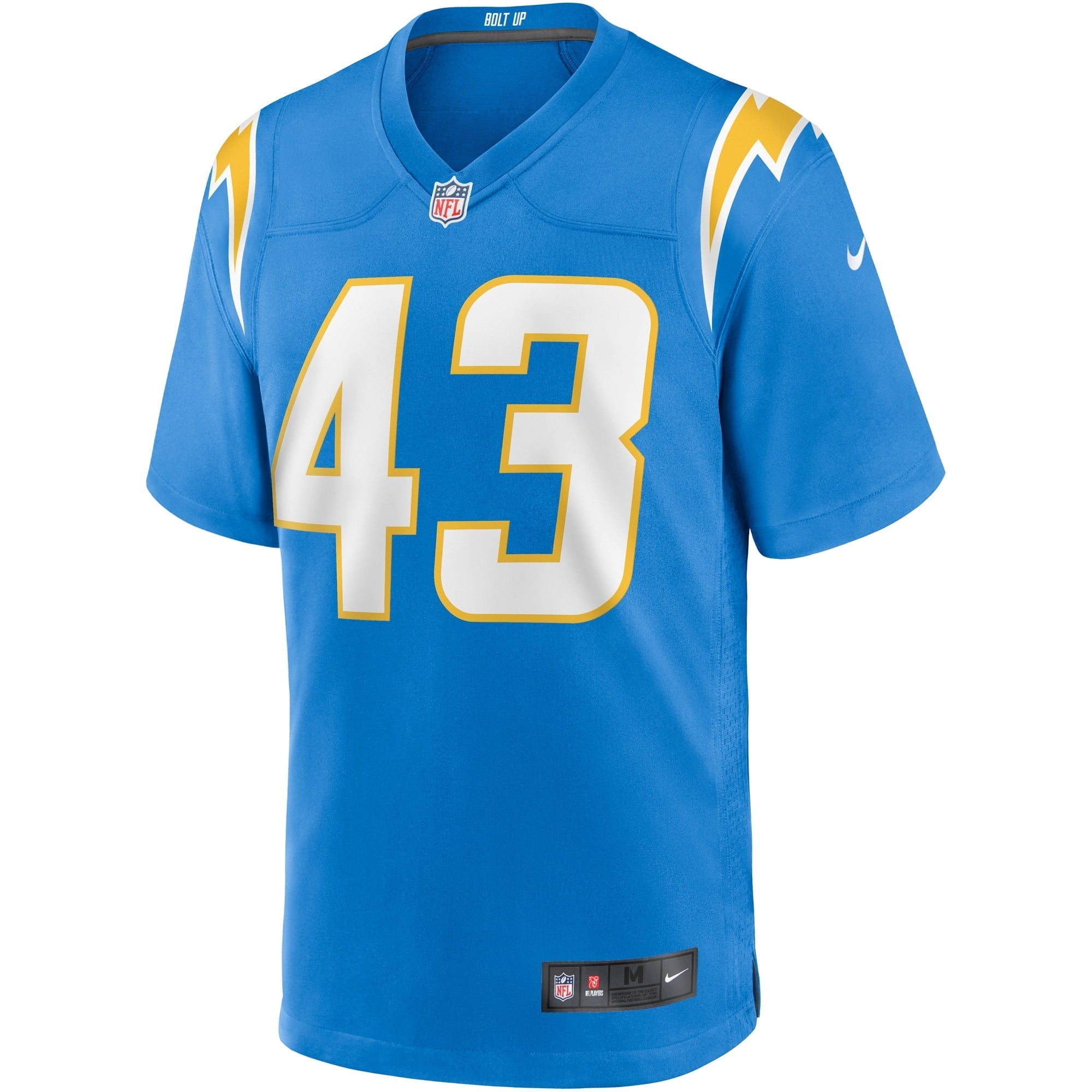 Men's Nike Michael Davis Powder Blue Los Angeles Chargers Game Jersey