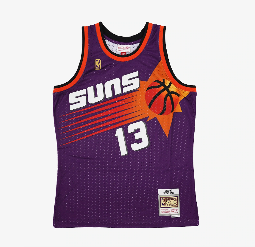Men's Phoenix Suns Steve Nash Mitchell & Ness Purple 1996-97 Hardwood Classics Swingman Jersey