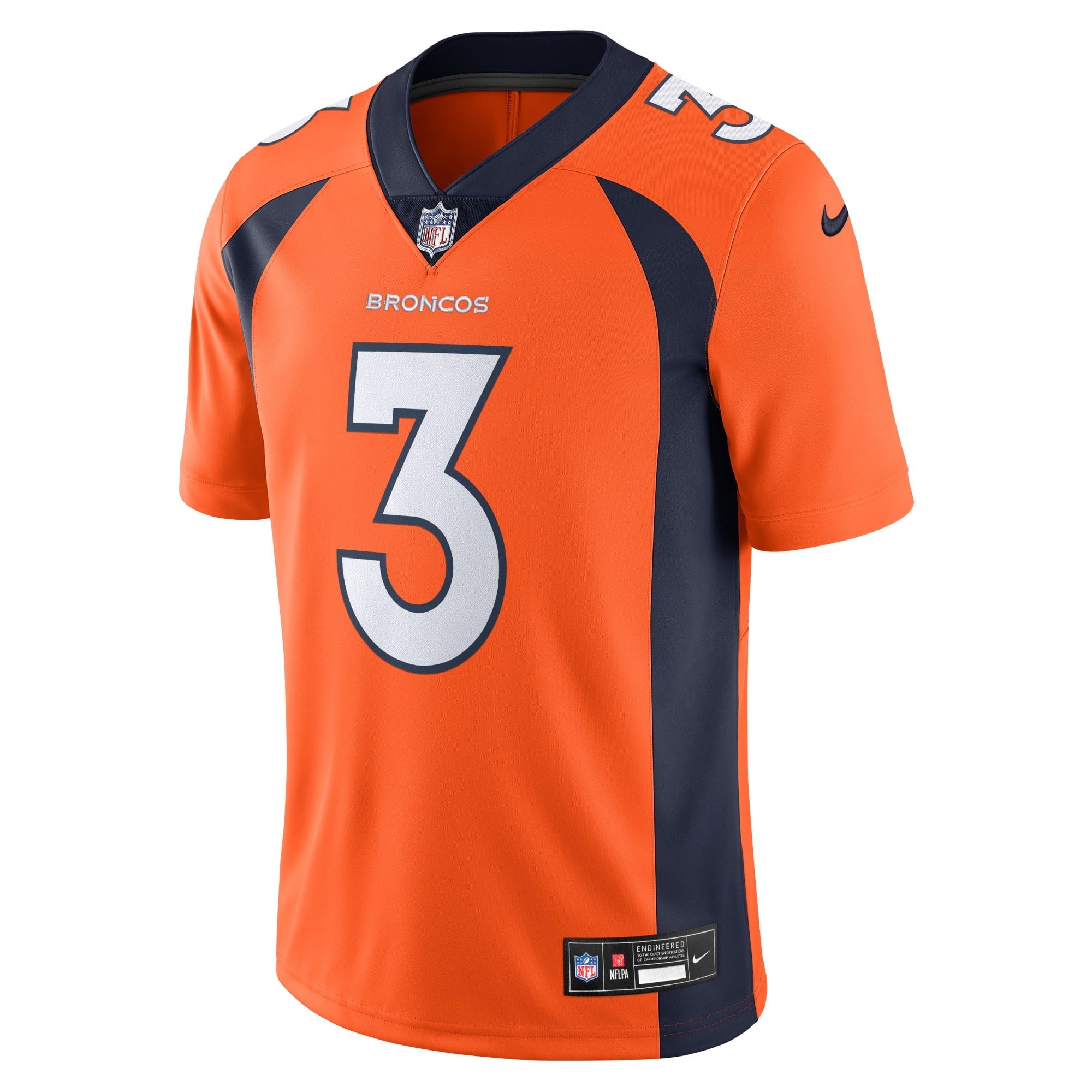 Men's Nike  Russell Wilson  Orange Denver Broncos  Vapor Untouchable Limited Jersey