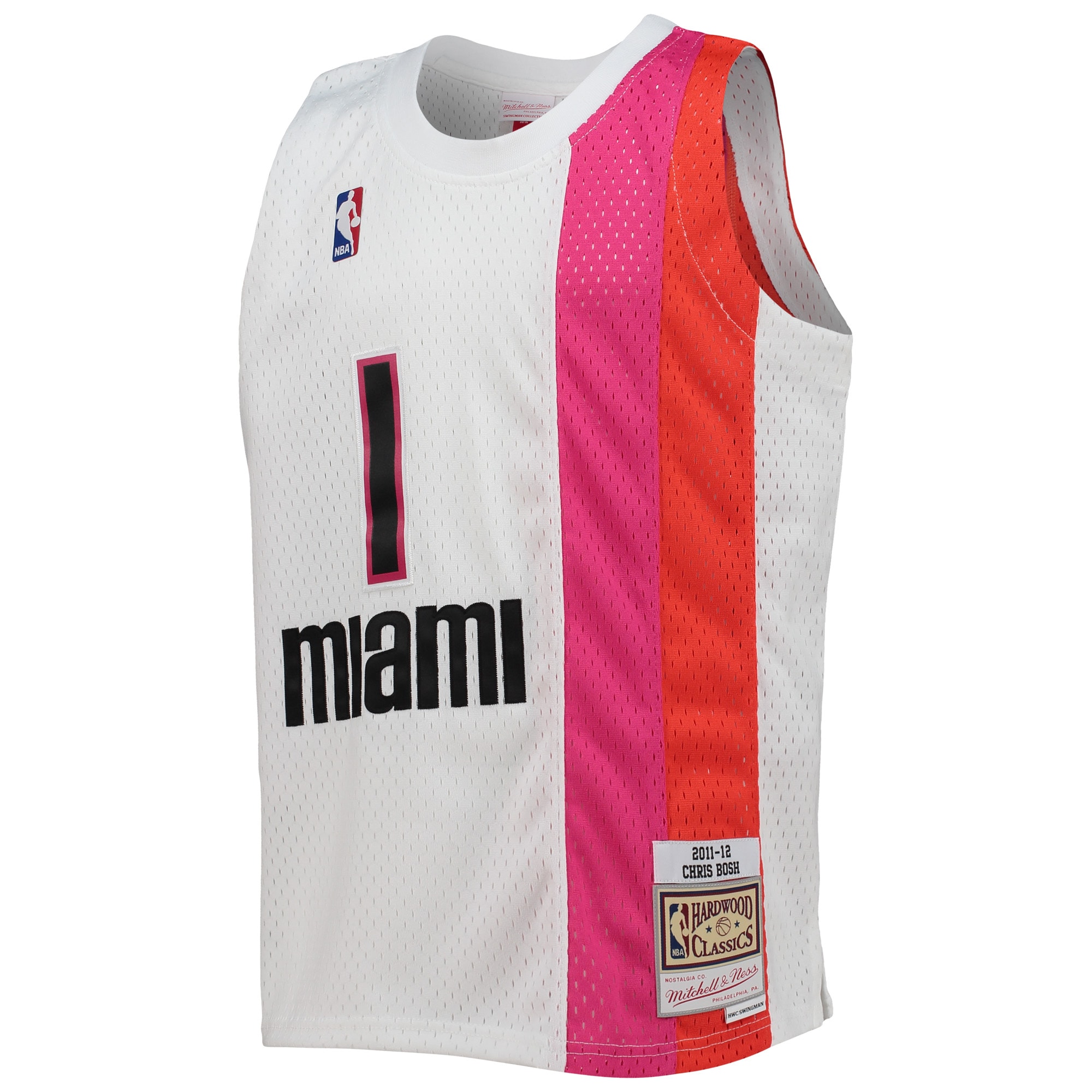 Chris Bosh Miami Heat Mitchell & Ness Youth 2011-12 Hardwood Classics Swingman Jersey - White
