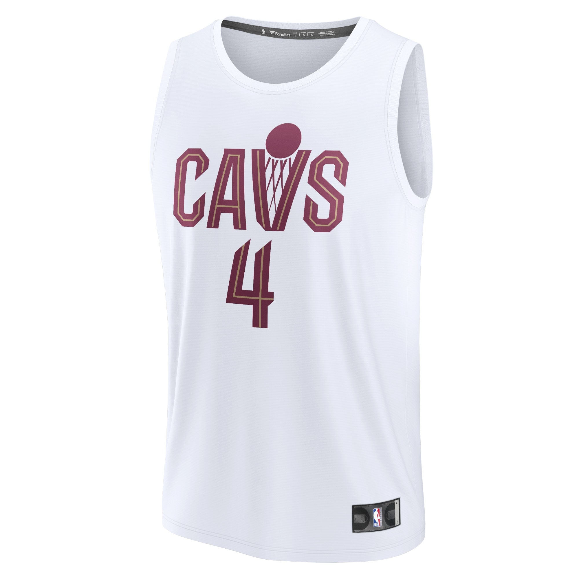 Men's Fanatics Branded Evan Mobley White Cleveland Cavaliers Fast Break Replica Jersey - Association Edition