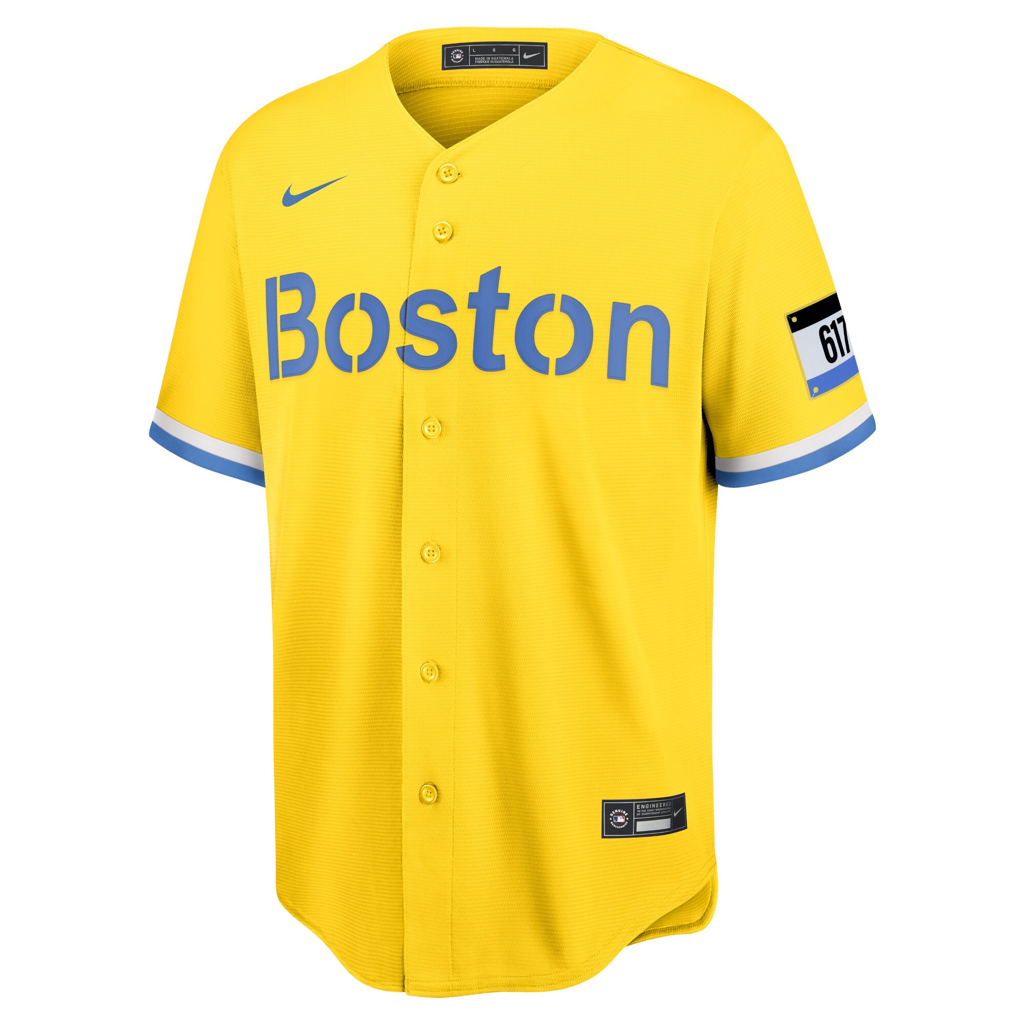 J.D. Martinez Boston Red Sox Nike City Connect Replica Player Jersey - Gold