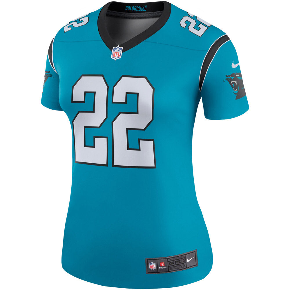 Women's Carolina Panthers Christian McCaffrey Color Rush Legend Player Jersey Blue