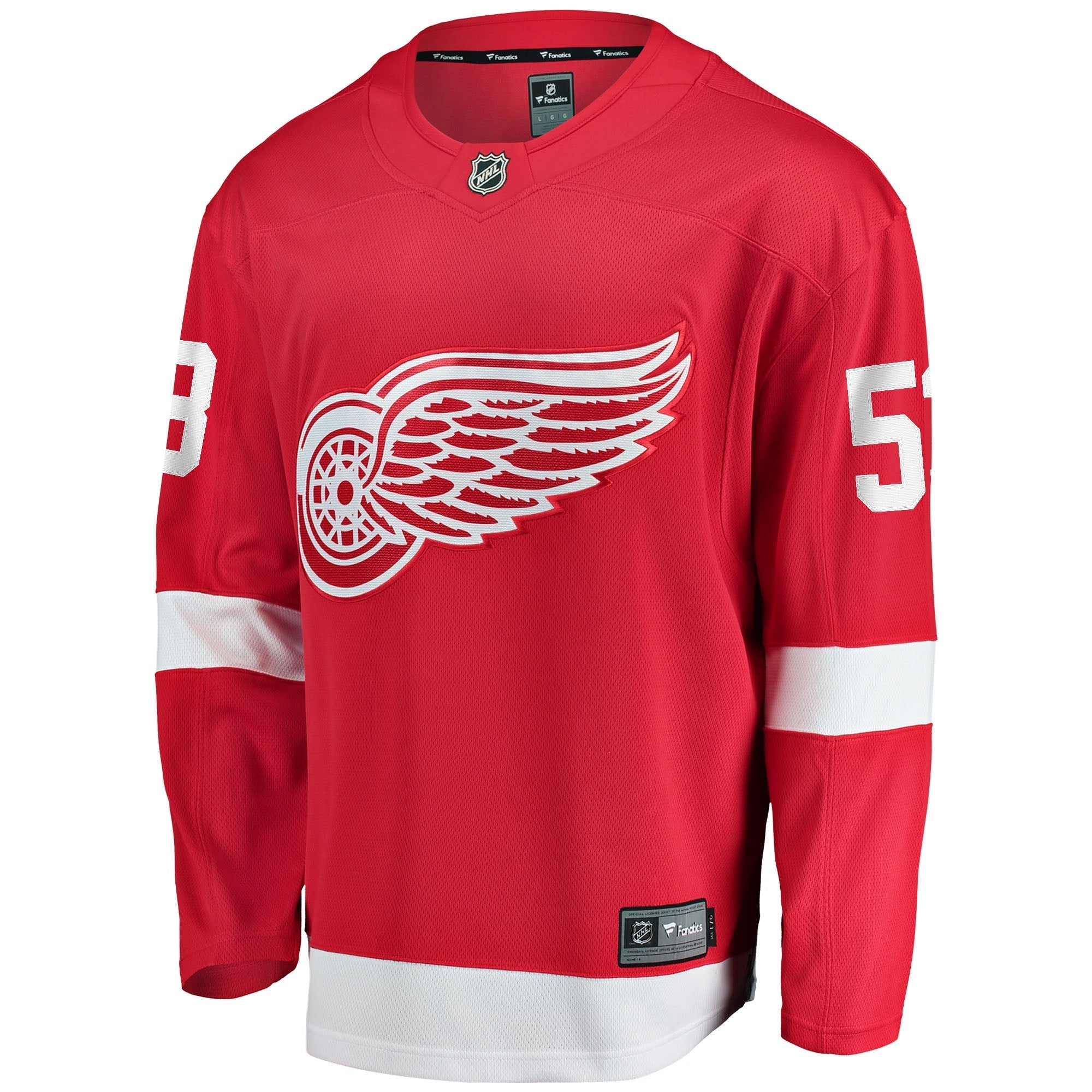 Men's Fanatics Branded Moritz Seider Red Detroit Red Wings Home Breakaway Player Jersey