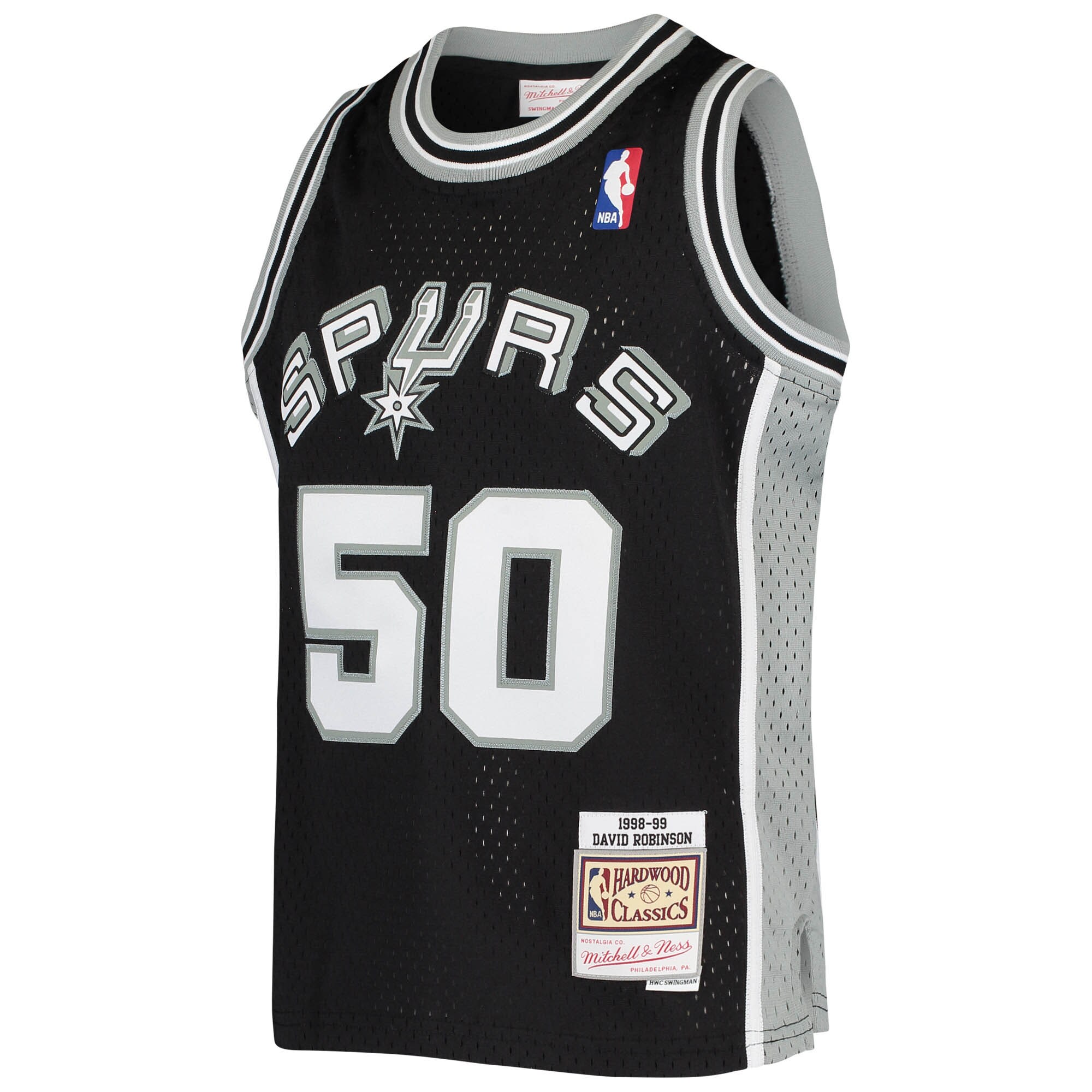 David Robinson San Antonio Spurs Mitchell & Ness Youth 1998-99 Hardwood Classics Swingman Throwback Jersey - Black