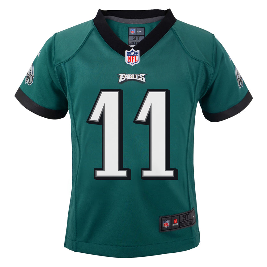 Youth AJ Brown Philadelphia Eagles Green Game Jersey