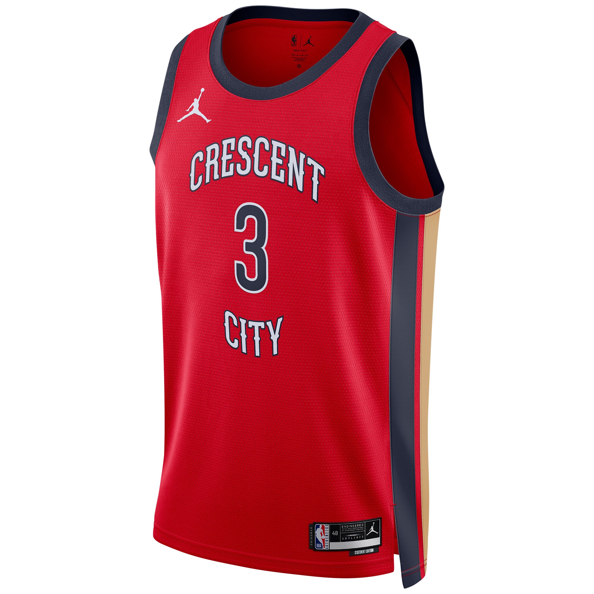 CJ McCollum New Orleans Pelicans Jordans Brand Unisex Swingman Jersey - Statement Edition - Red