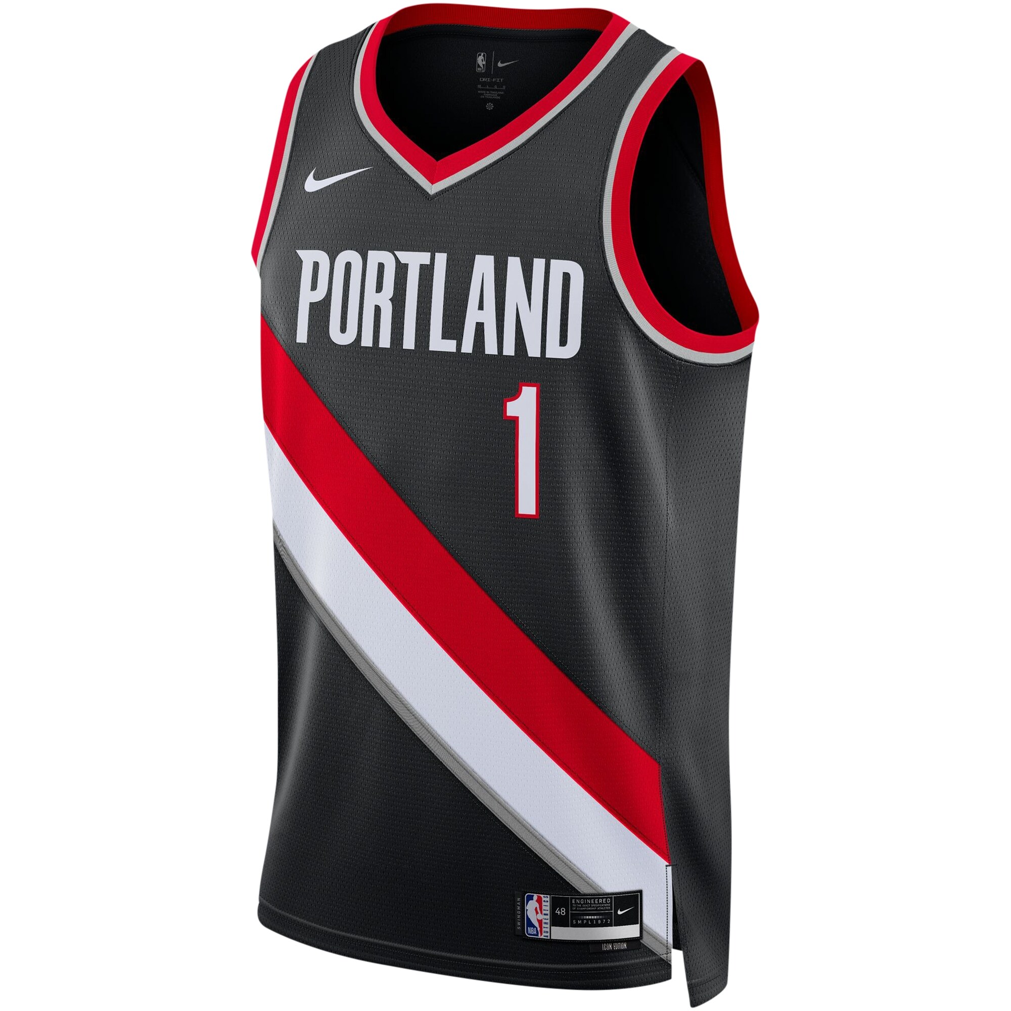 Anfernee Simons Portland Trail Blazers Nike Unisex Swingman Jersey - Association Edition - Black