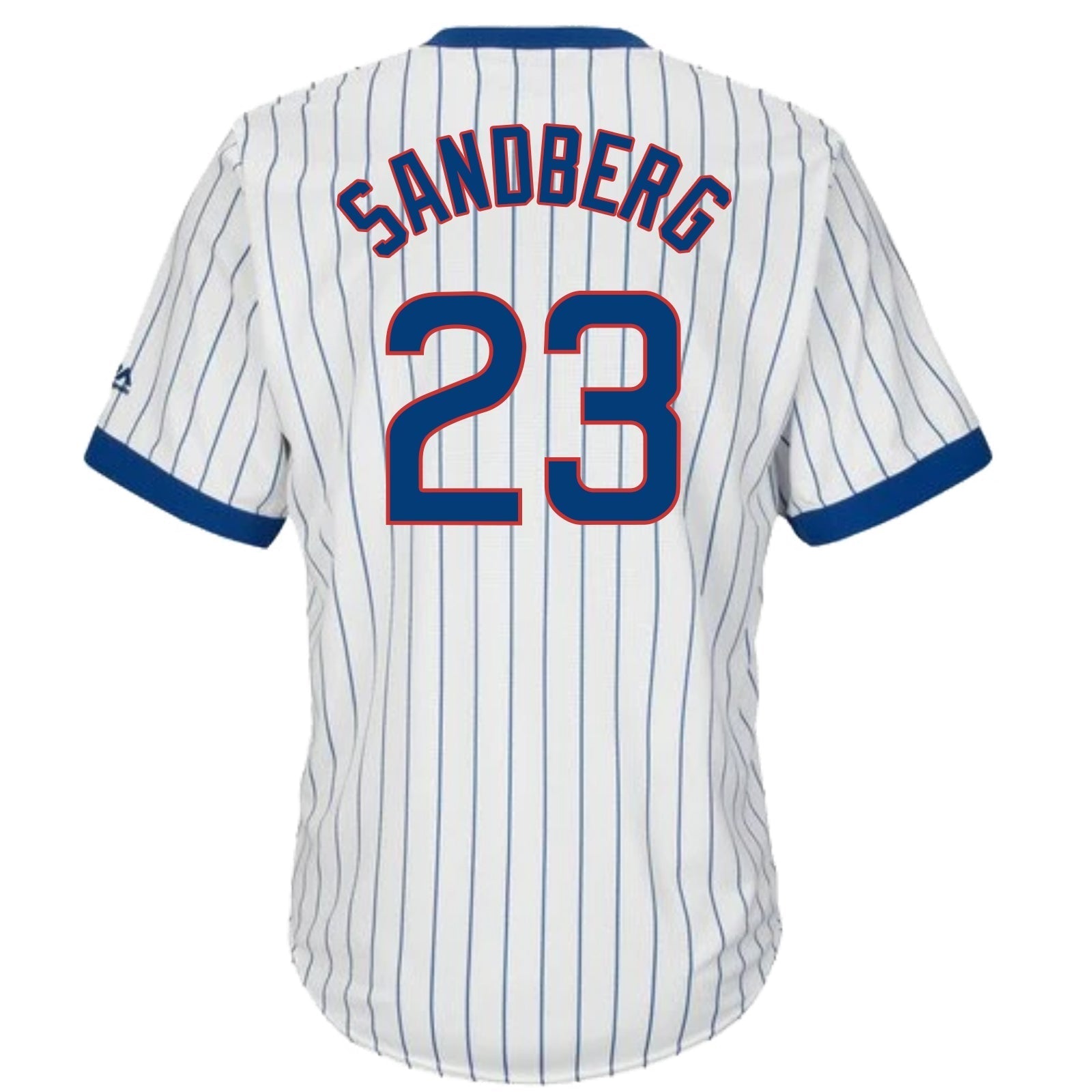 Ryne Sandberg Chicago Cubs Cooperstown White Pinstripe V-Neck Home Men's Jersey