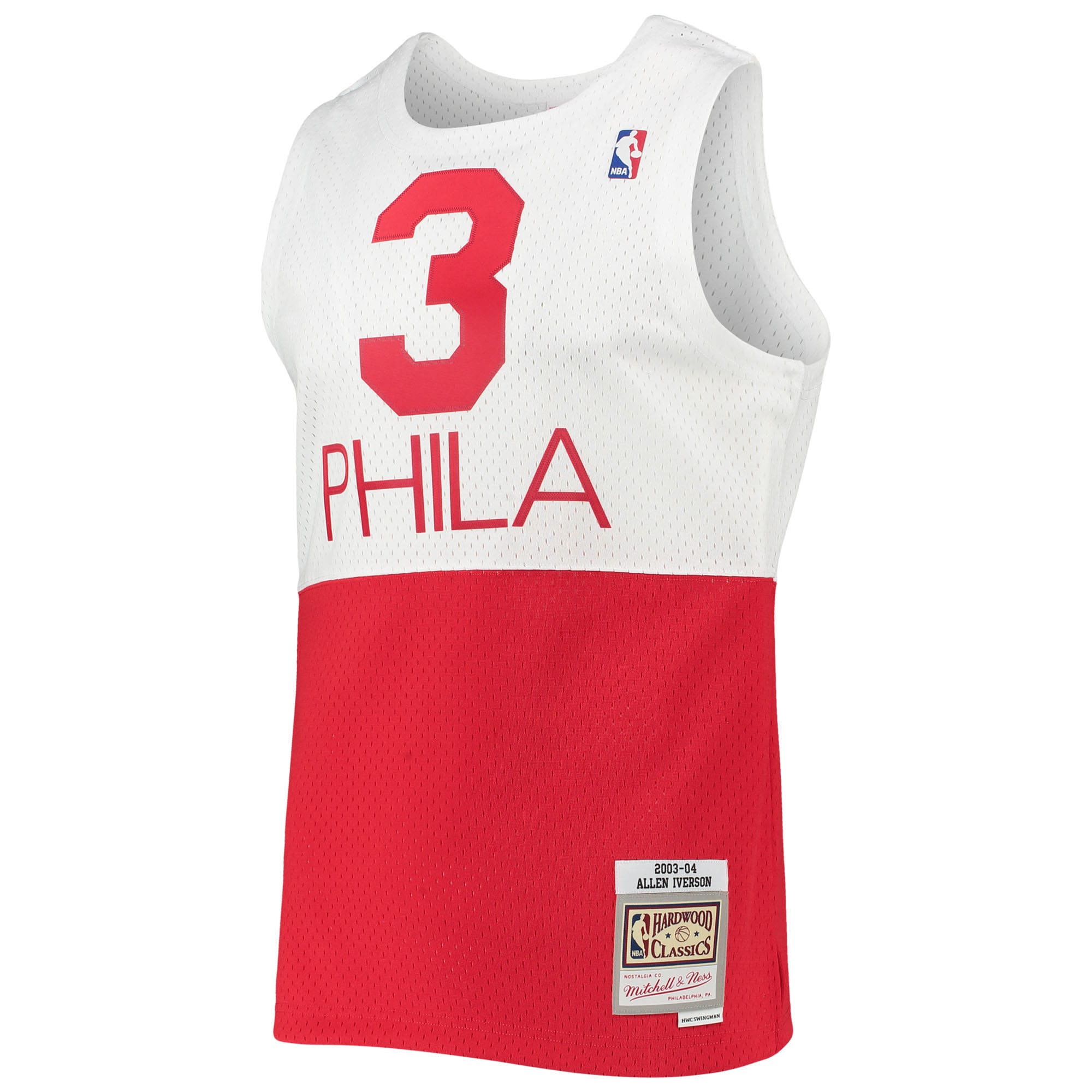 Allen Iverson Philadelphia 76ers Mitchell & Ness Hardwood Classics Swingman Jersey - White
