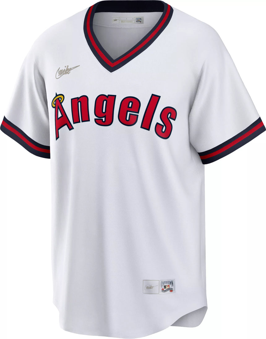 Men's Los Angeles Angels Cooperstown White Cool Base Jersey