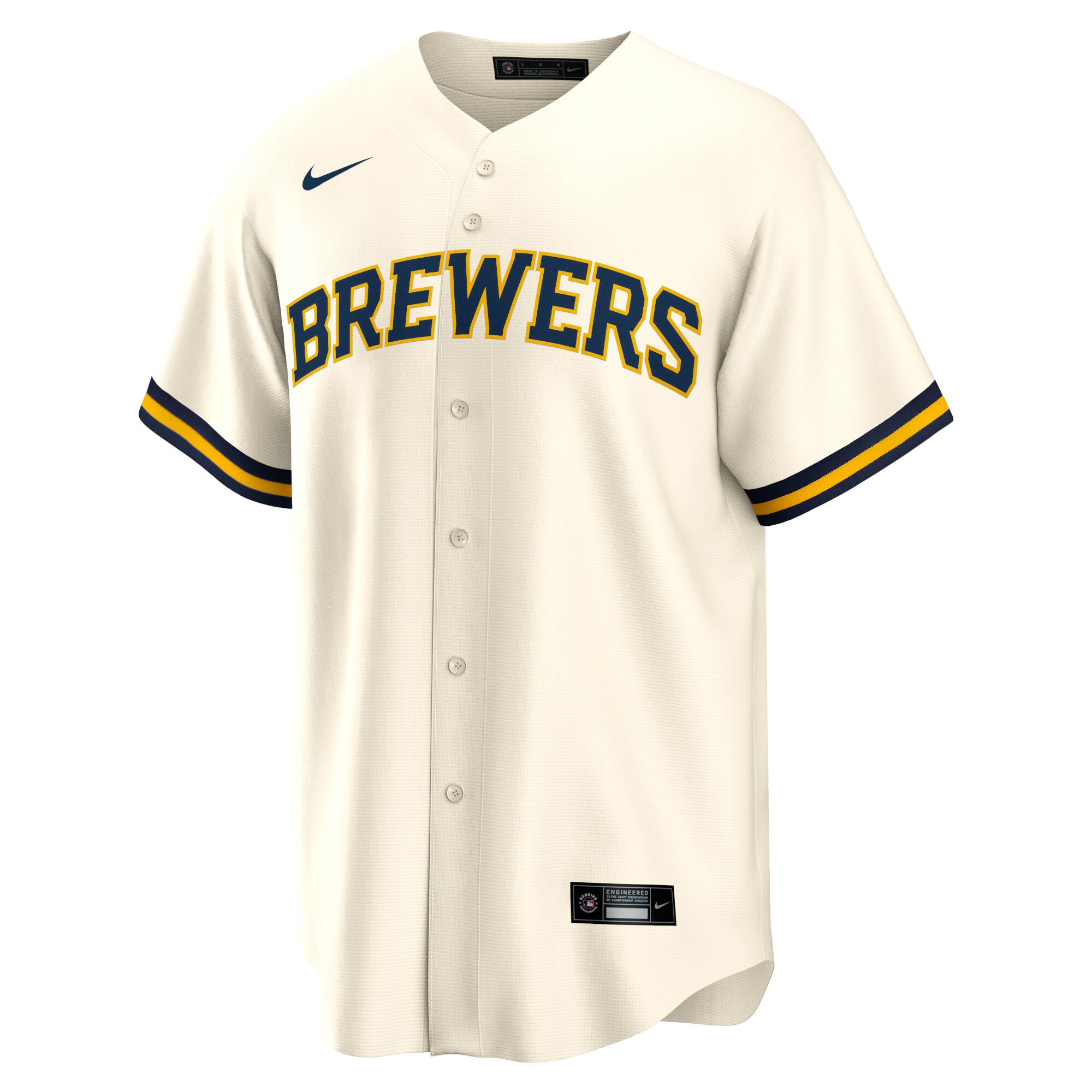 Christian Yelich Milwaukee Brewers Nike Alternate Replica Player Jersey - Cream