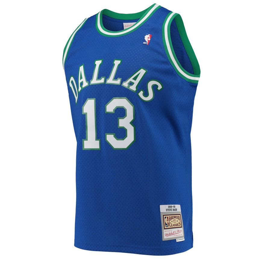 Men's Dallas Mavericks Steve Nash Mitchell & Ness Blue 1998-99 Hardwood Classics Swingman Jersey