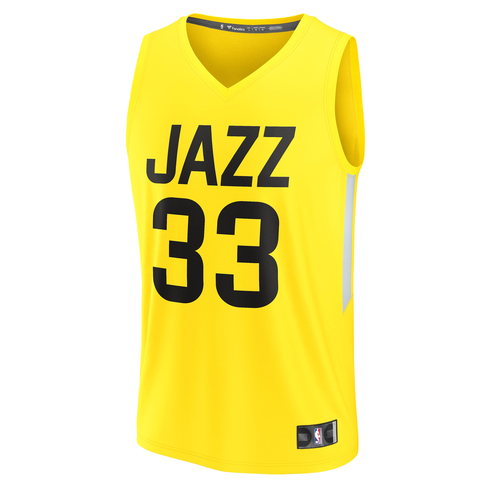 Johnny Juzang Utah Jazz Fanatics Branded 2022/23 Fast Break Replica Player Jersey - Icon Edition - Yellow