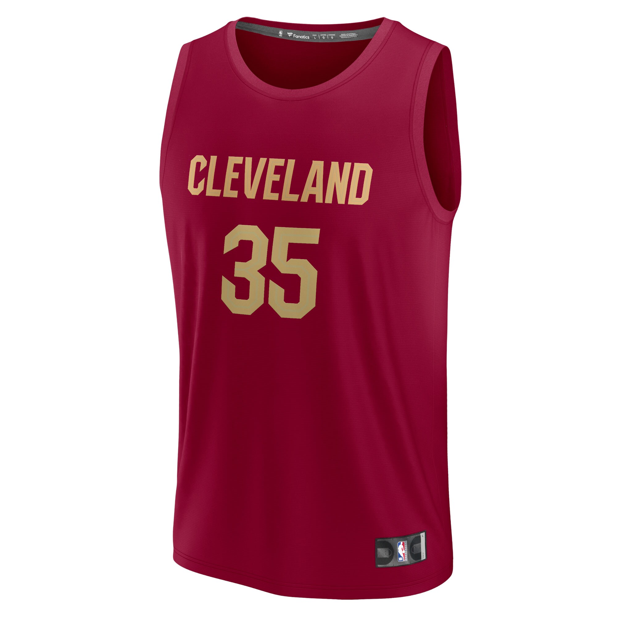 Isaac Okoro Cleveland Cavaliers Fanatics Branded Fast Break Replica Jersey - Icon Edition - Red