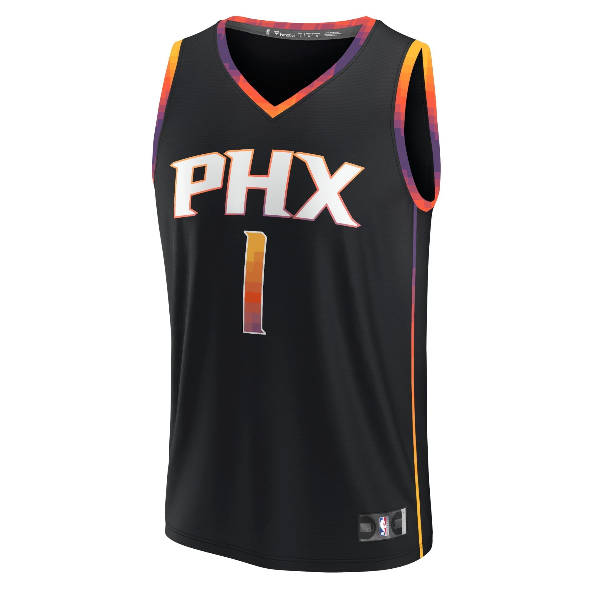 Youth Fanatics Branded Devin Booker Black Phoenix Suns Fast Break Player Jersey - Statement Edition