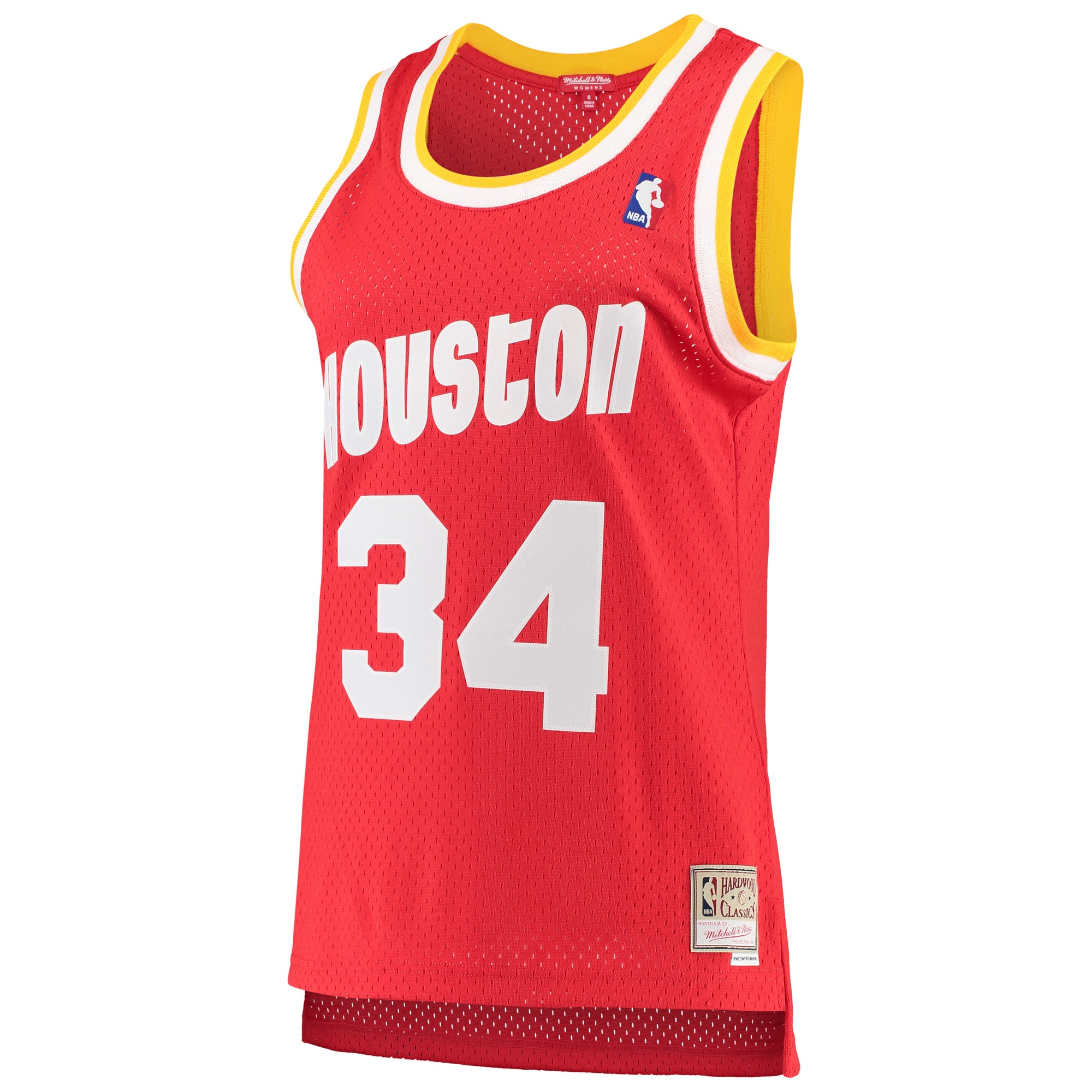 Hakeem Olajuwon Houston Rockets Mitchell & Ness Women's 1993-94 Hardwood Classics Swingman Jersey - Red