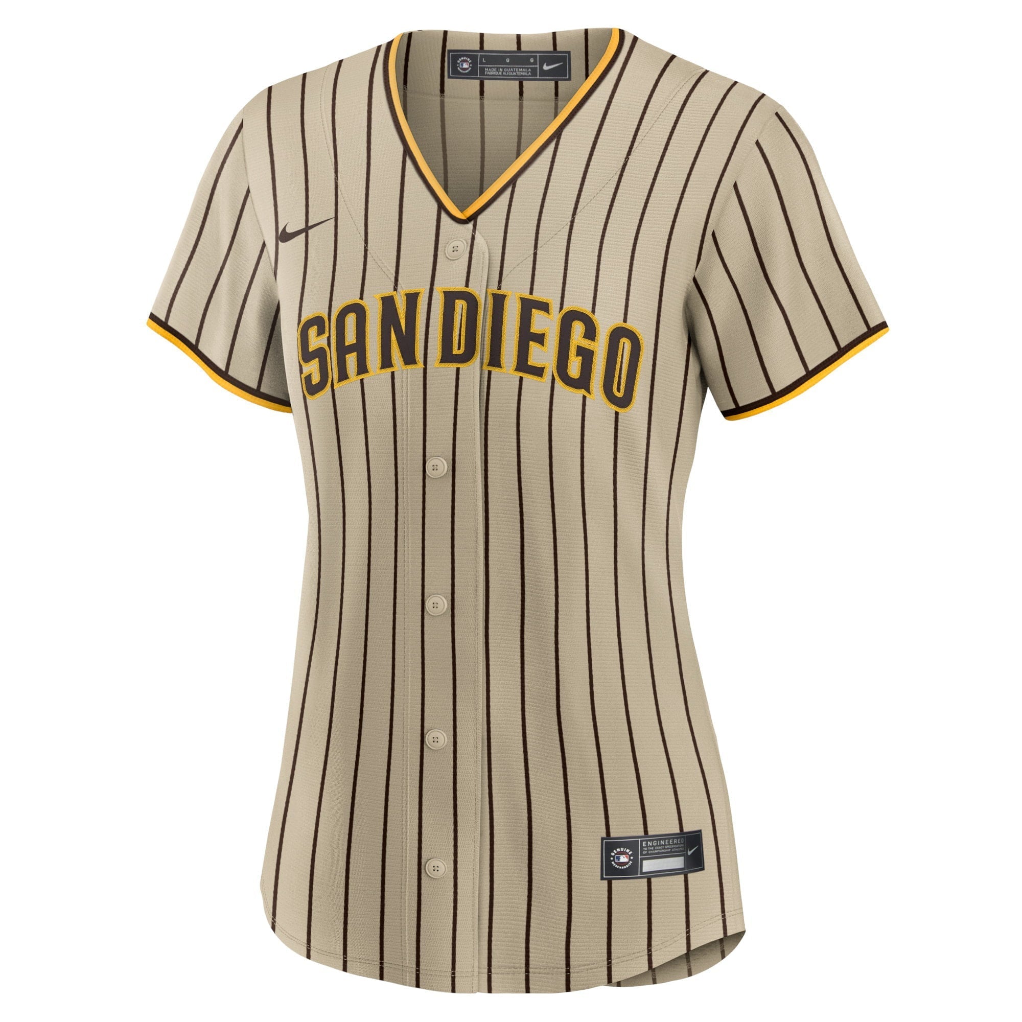 Women's Nike Tan San Diego Padres Alternate Replica Team Jersey