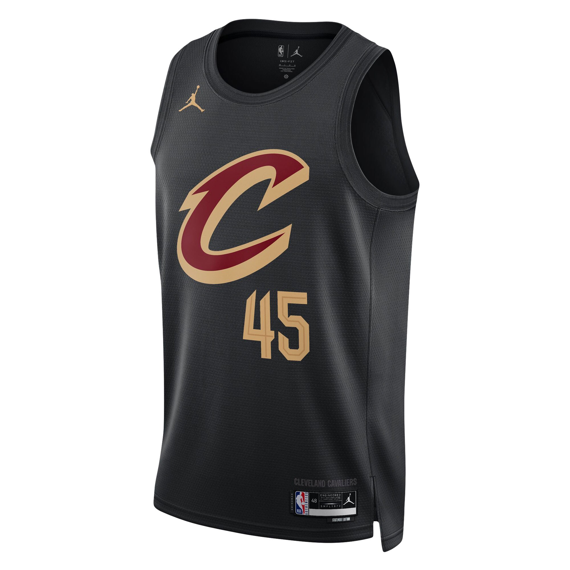 Donovan Mitchell Cleveland Cavaliers Jordans Brand Unisex Swingman Jersey - Statement Edition - Black