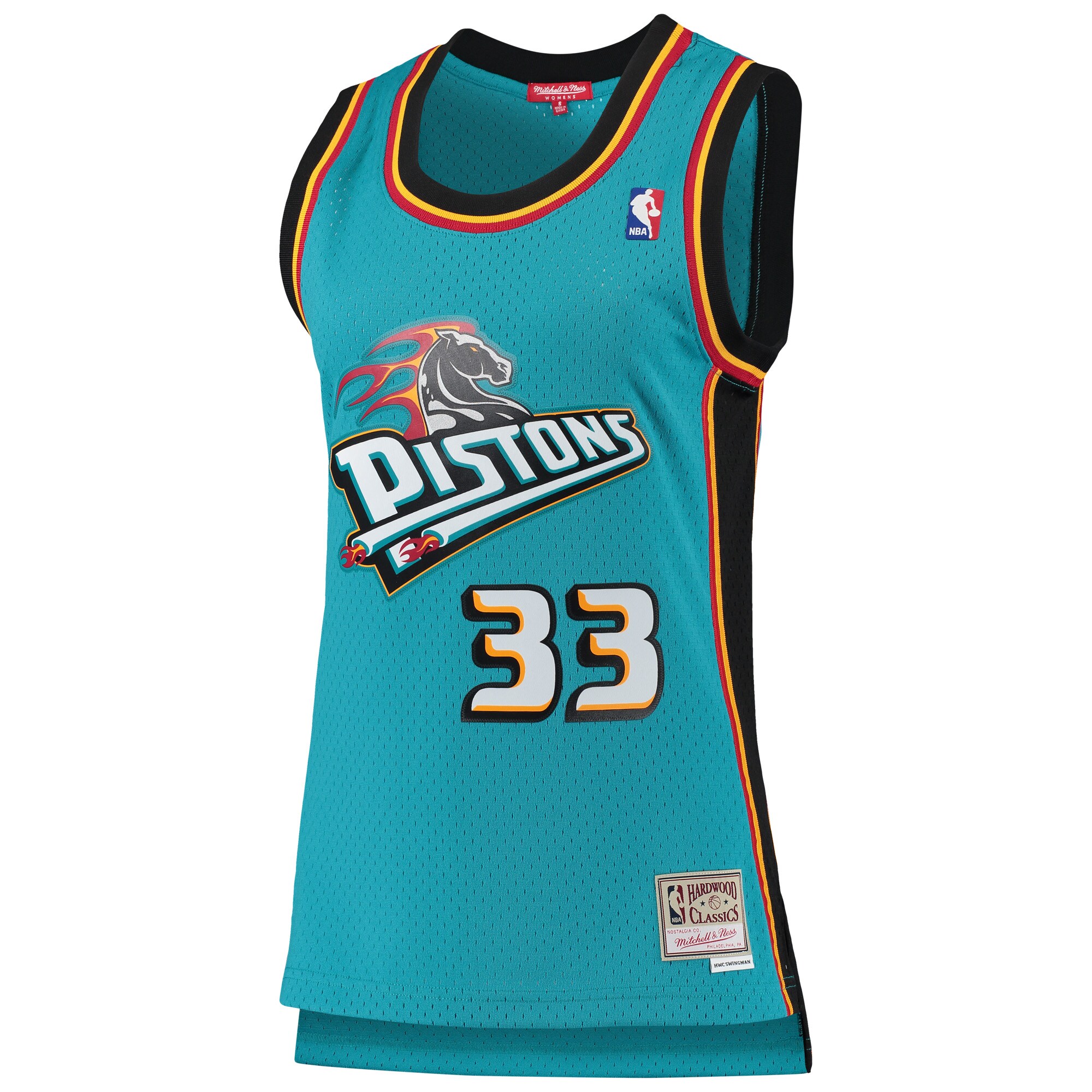 Grant Hill Detroit Pistons Mitchell & Ness Women's 1998-99 Hardwood Classics Swingman Jersey - Teal