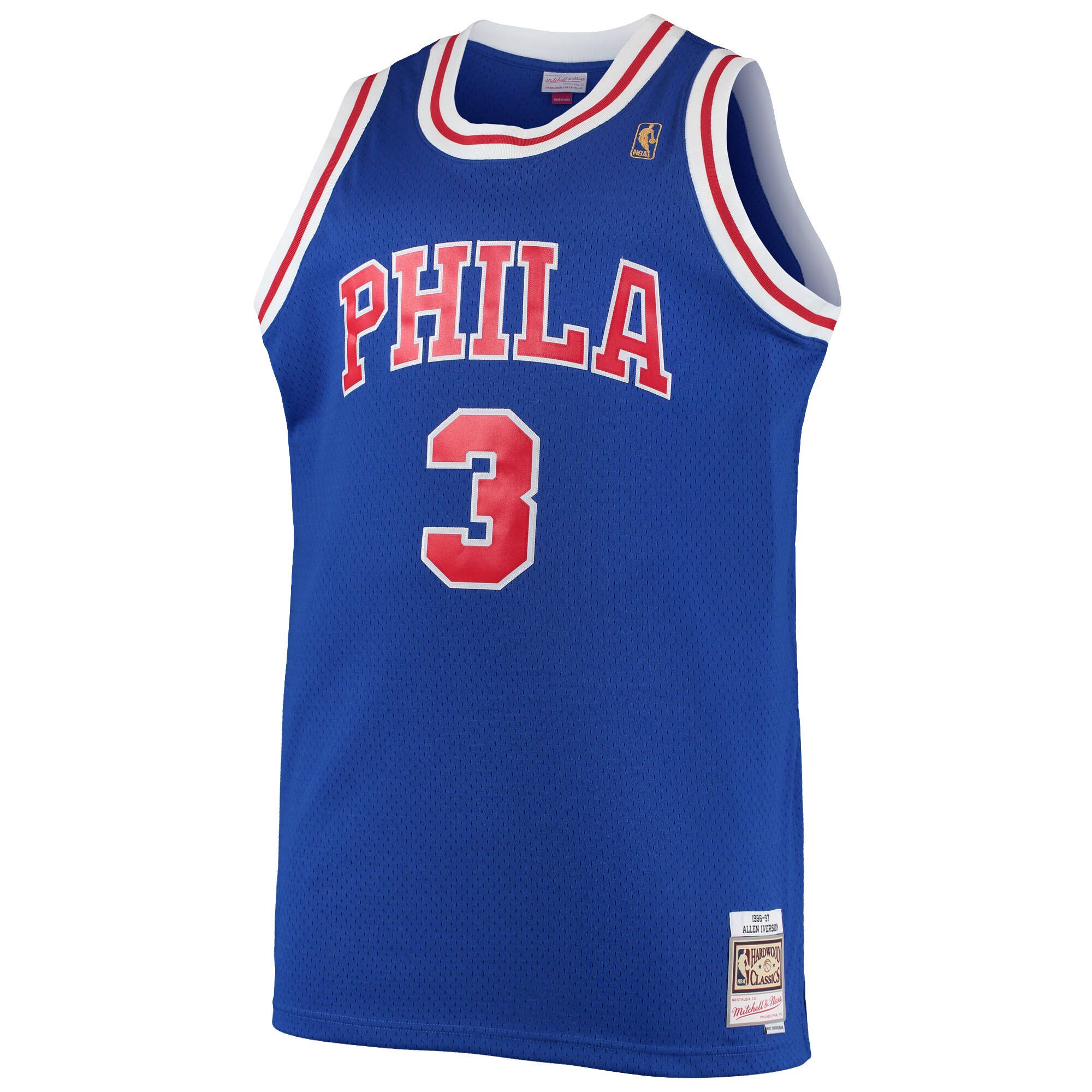 Allen Iverson Philadelphia 76ers Mitchell & Ness Big & Tall Hardwood Classics Swingman Jersey - Royal