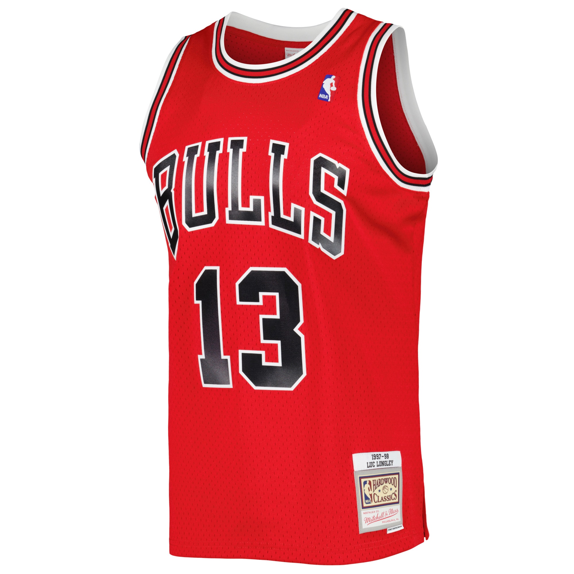 Luc Longley Chicago Bulls Mitchell & Ness 2001/02 Hardwood Classics Swingman Jersey - Red