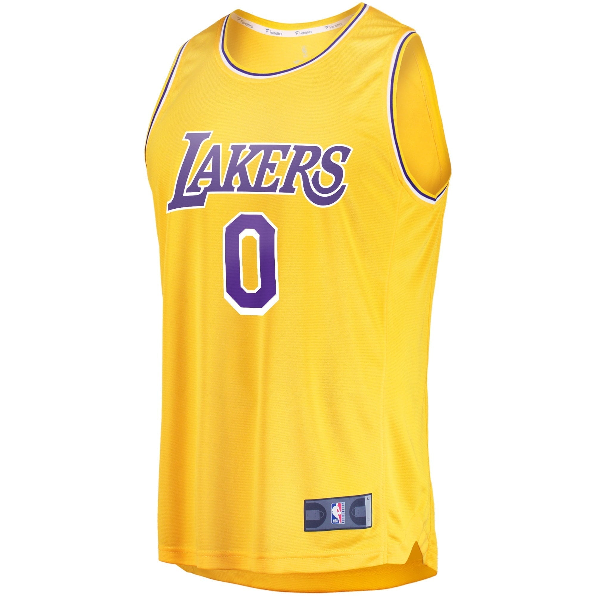 Men's Fanatics Branded  Russell Westbrook  Gold Los Angeles Lakers 2020/21 Fast Break Player Jersey - Icon Edition