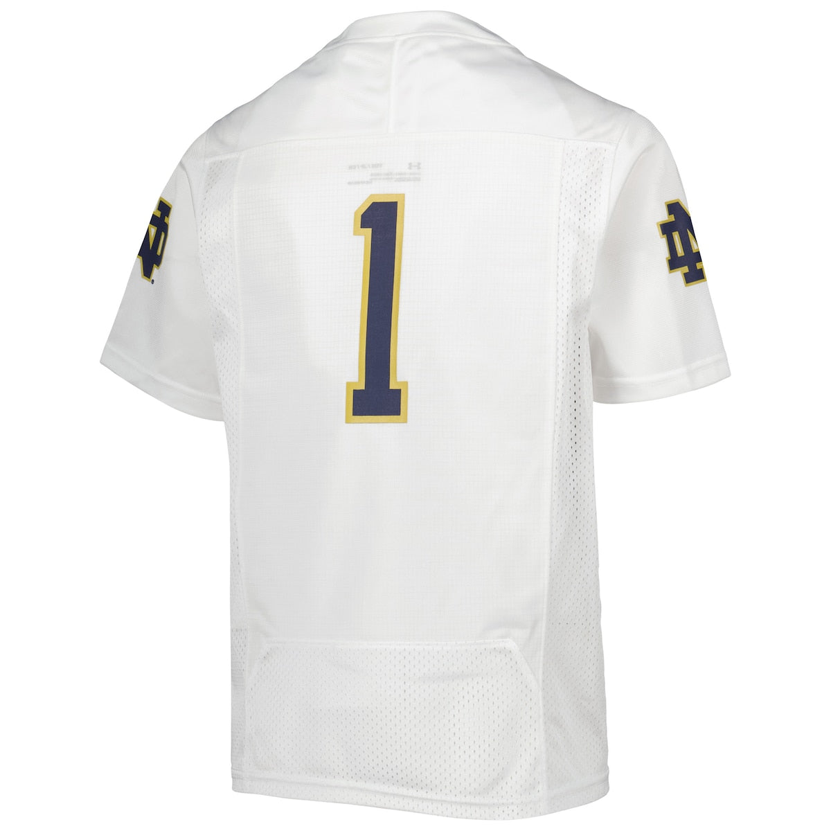 Boys' Grade School  Under Armour Notre Dame #1 Replica Football Jersey - White