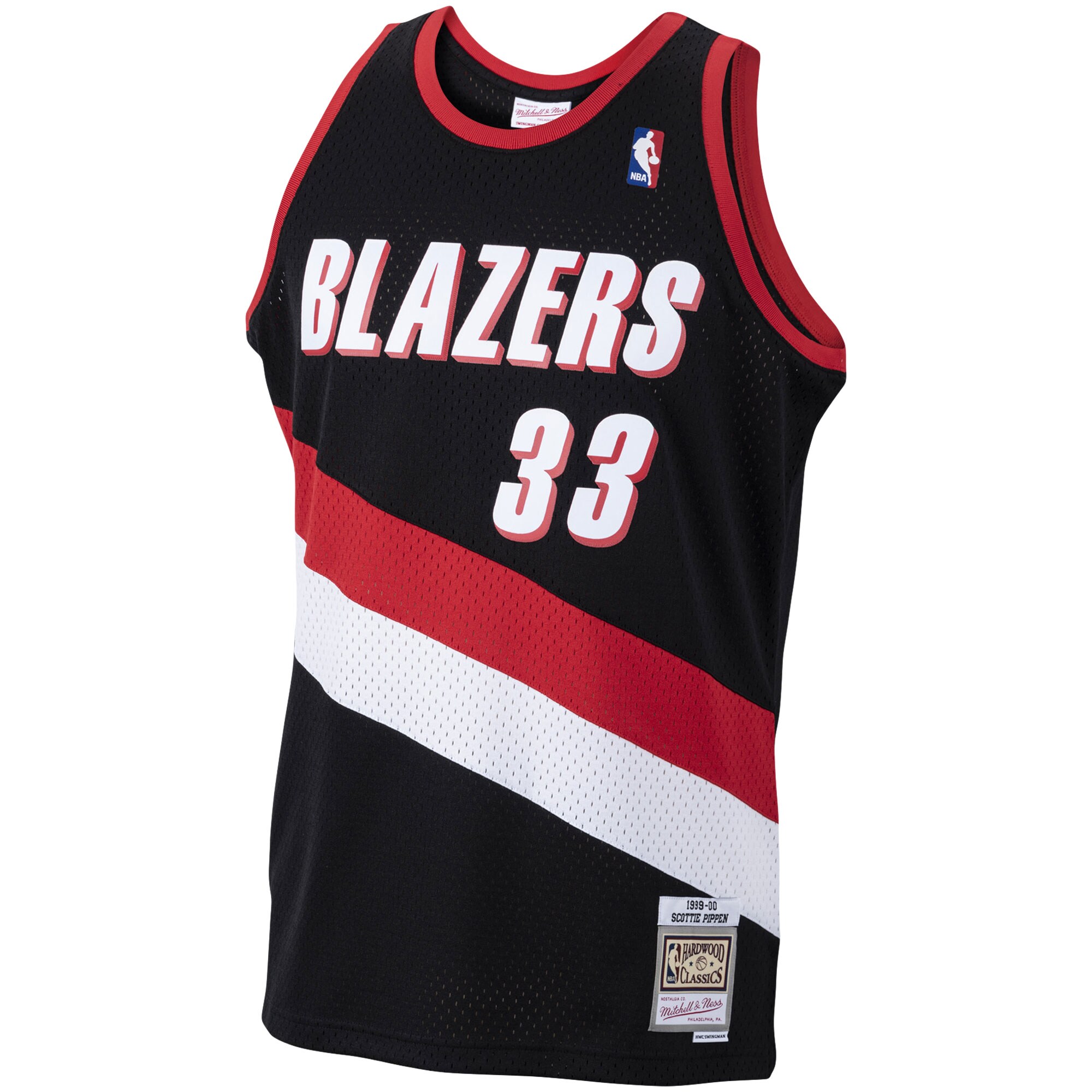 Scottie Pippen Portland Trail Blazers Mitchell & Ness Hardwood Classics Swingman Jersey - Black