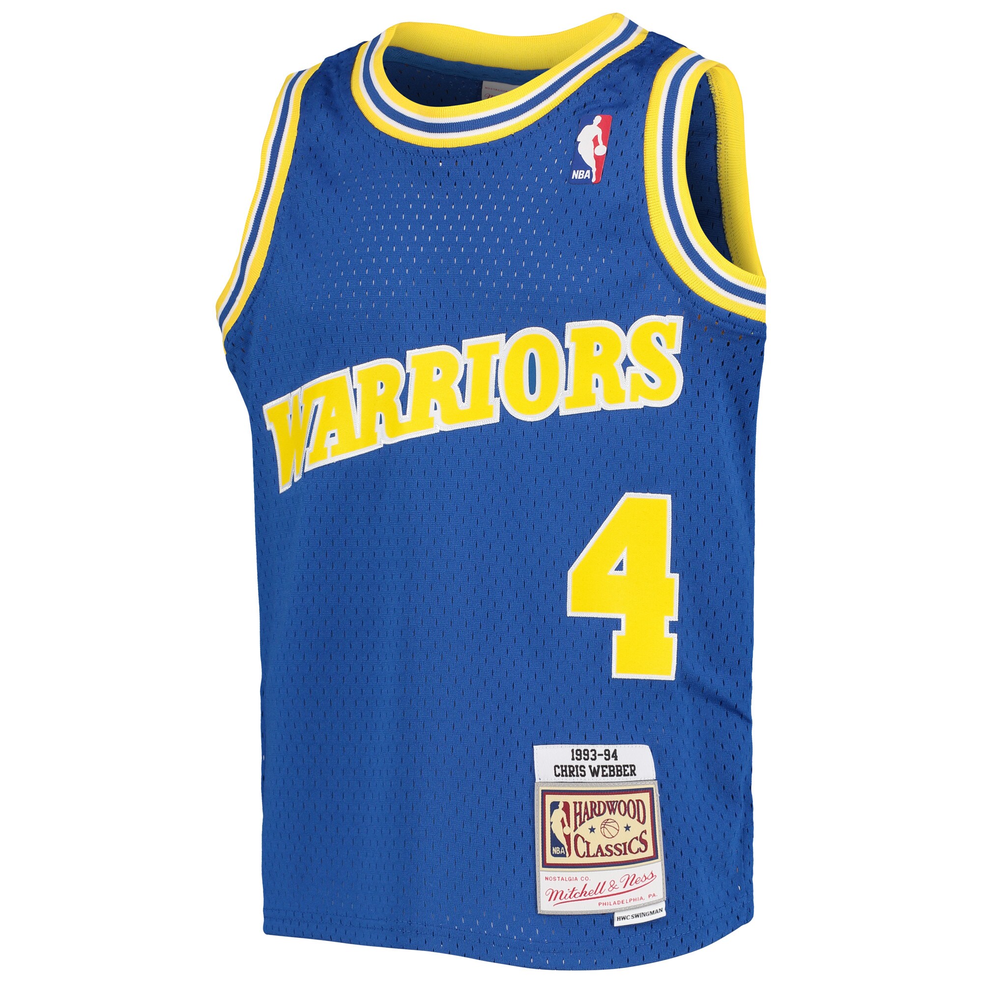 Chris Webber Golden State Warriors Mitchell & Ness Youth 1993-94 Hardwood Classics Swingman Jersey - Royal