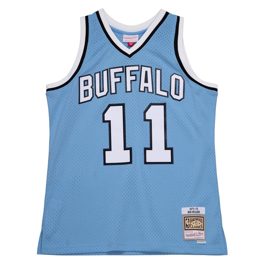 Men's Buffalo Braves Bob Mcadoo Mitchell & Ness Blue 1975-76 Hardwood Classics Swingman Jersey