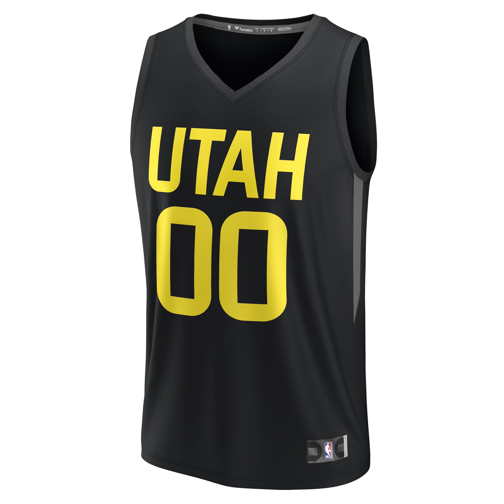 Utah Jazz Fanatics Branded 2022/23 Fast Break Custom Replica Jersey - Black - Statement Edition