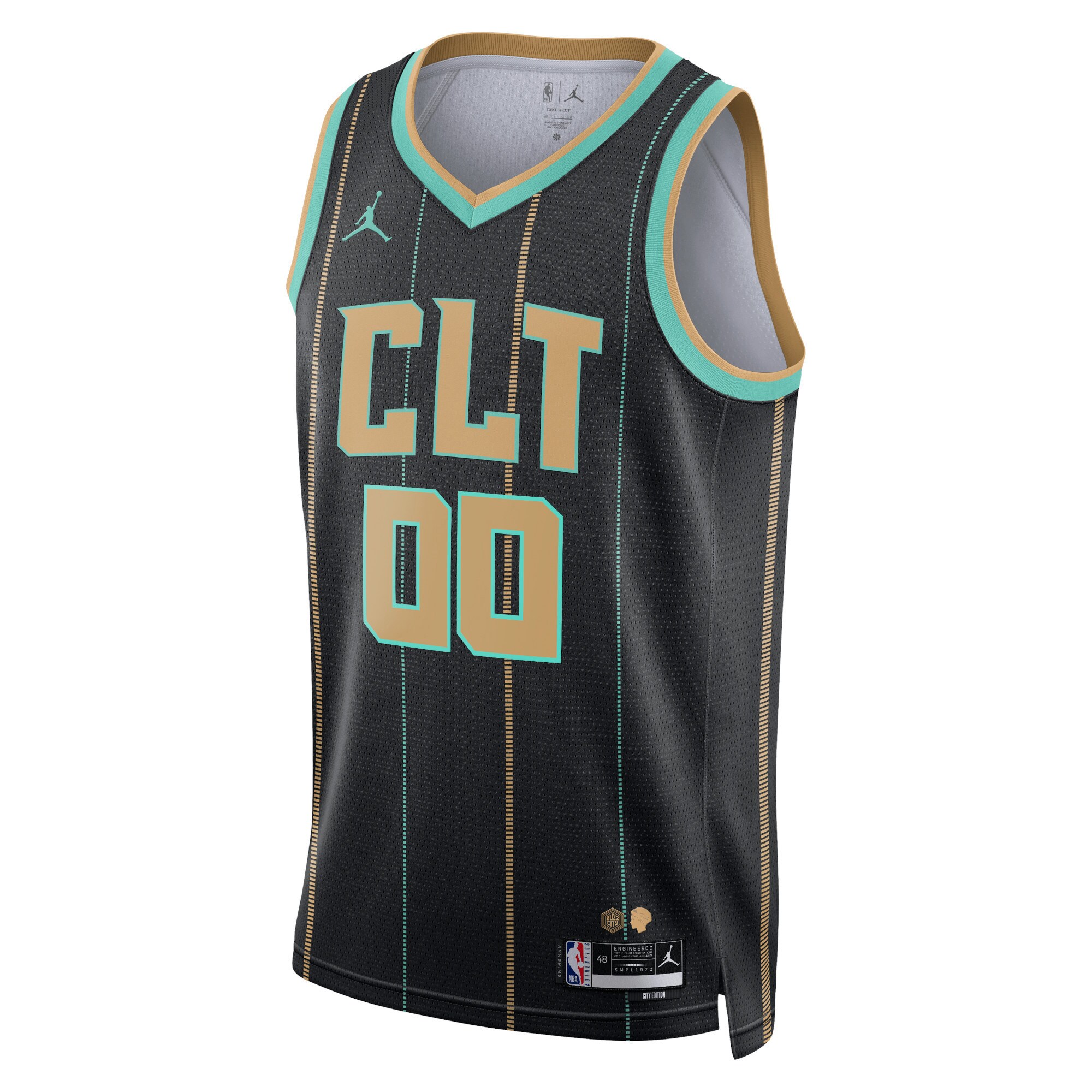 Charlotte Hornets Jordans Brand Unisex 2022/23 Swingman Custom Jersey - City Edition - Black