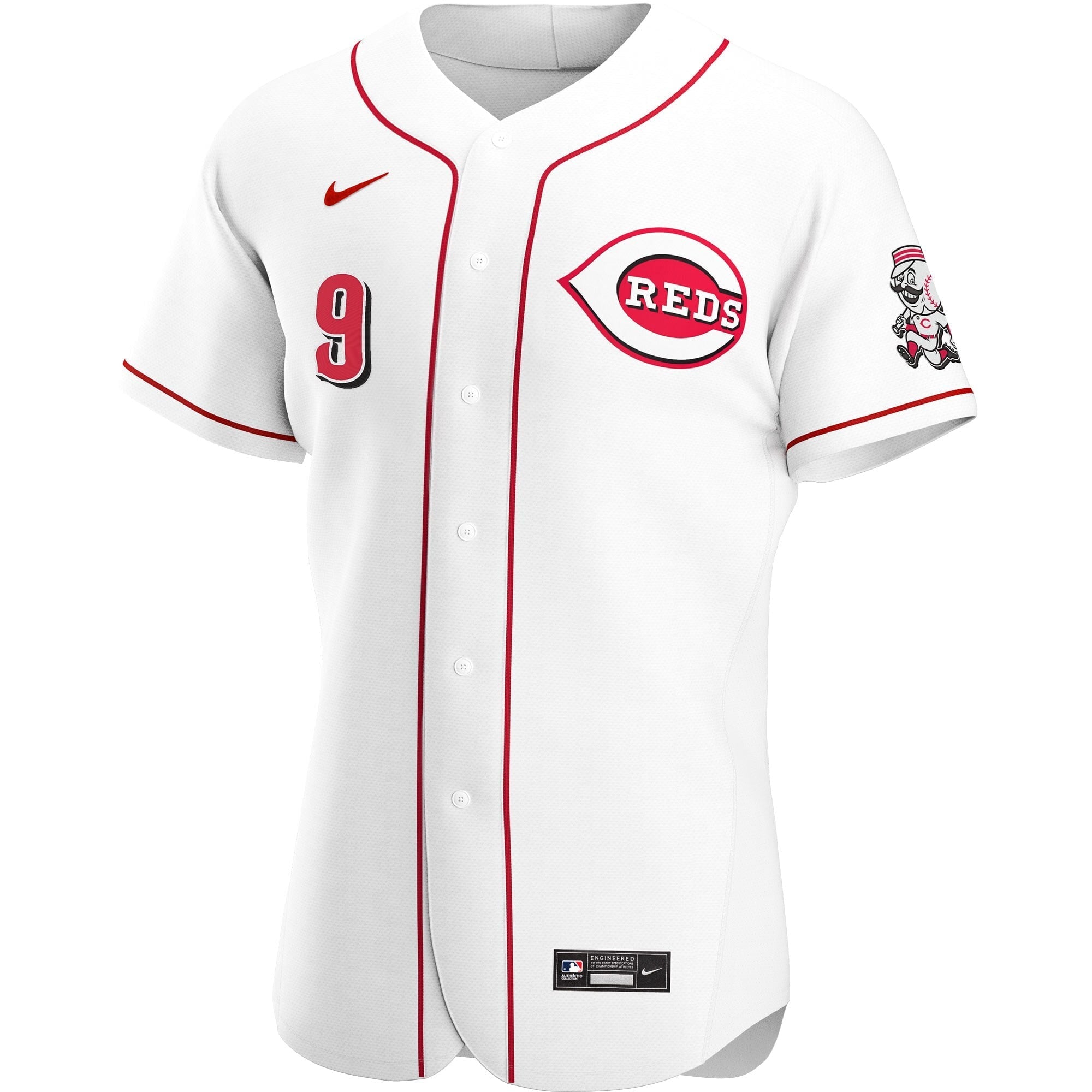 Men's Nike Mike Moustakas White Cincinnati Reds Home Authentic Player Jersey