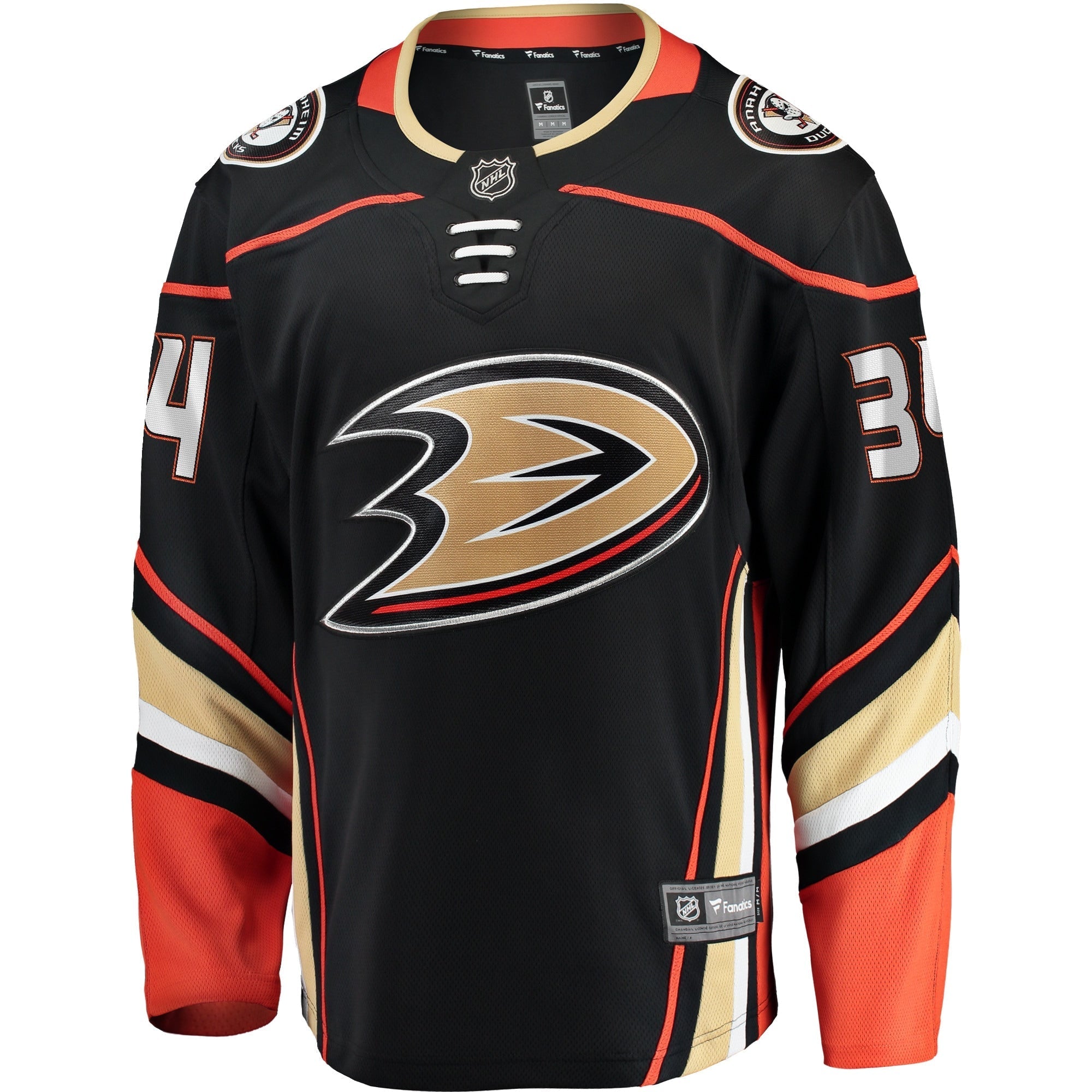 Men's Fanatics Branded Sam Steel Black Anaheim Ducks Team Color Breakaway Player Jersey