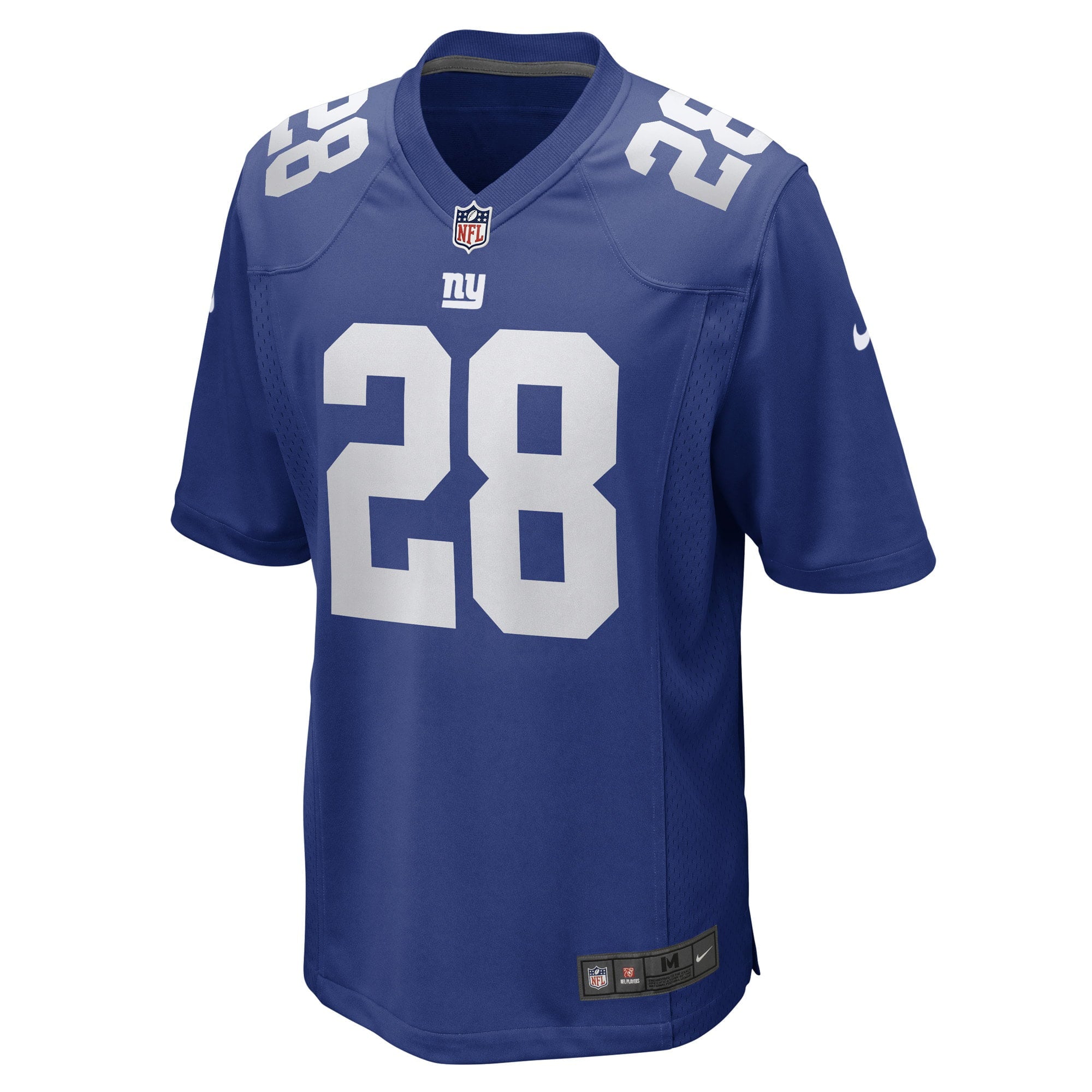 Men's Nike Cor'Dale Flott Royal New York Giants Game Player Jersey