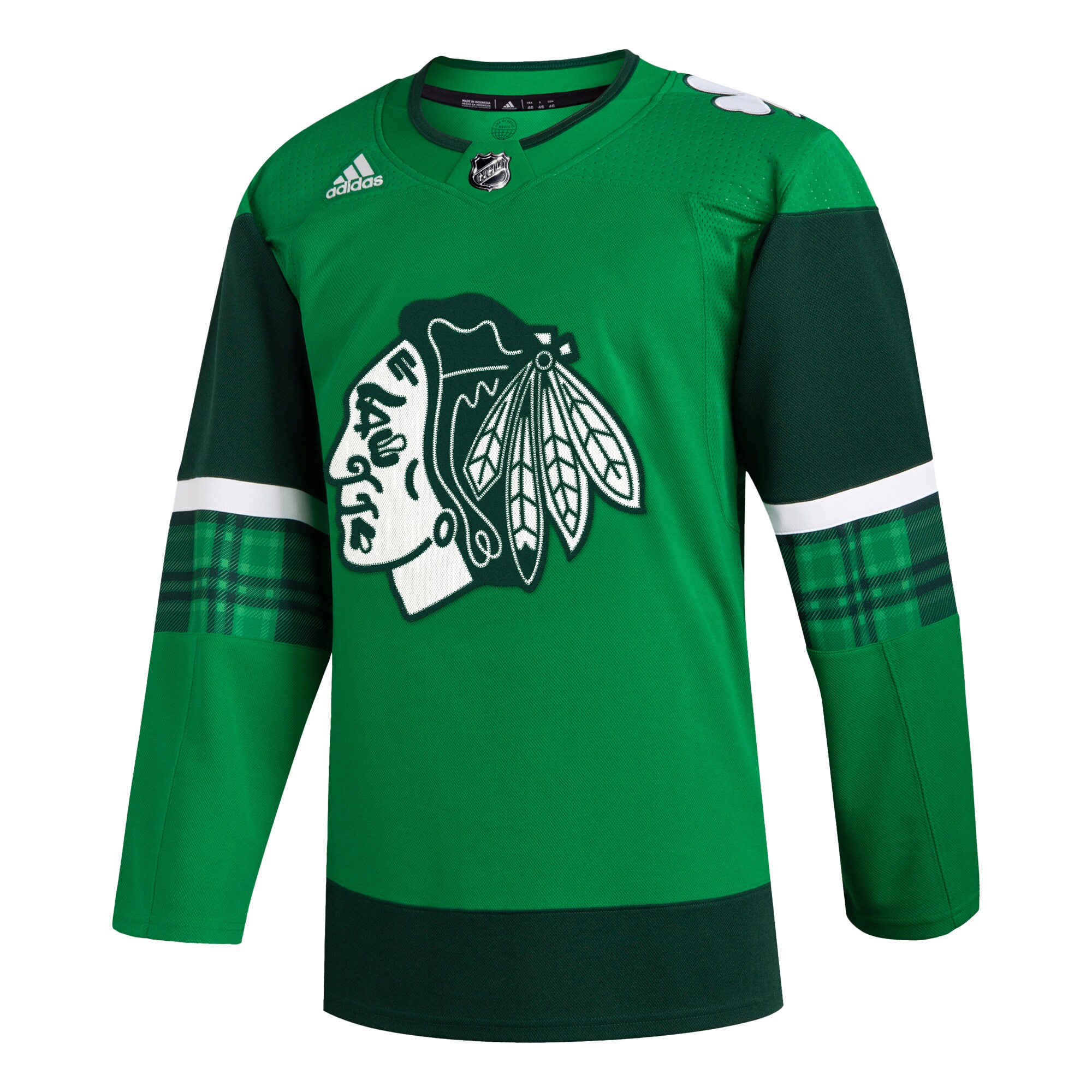 Chicago Blackhawks adidas 2023 St. Patrick's Day Primegreen Authentic Jersey - Kelly Green