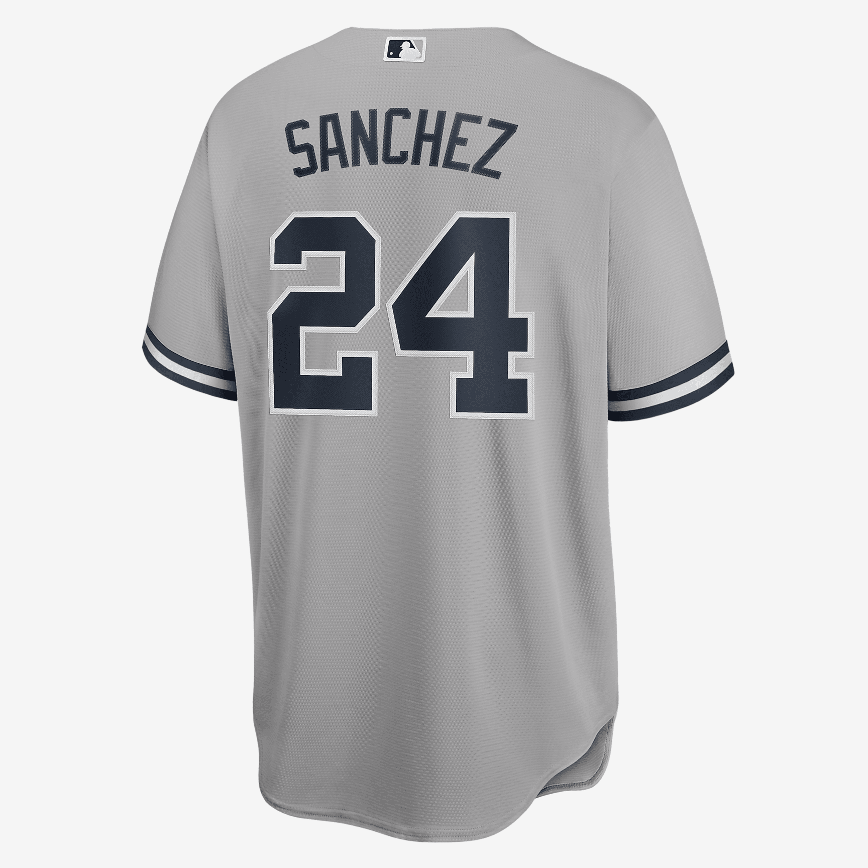 MLB New York Yankees (Gary Sanchez) Men's Replica Baseball Jersey - Atmosphere Grey