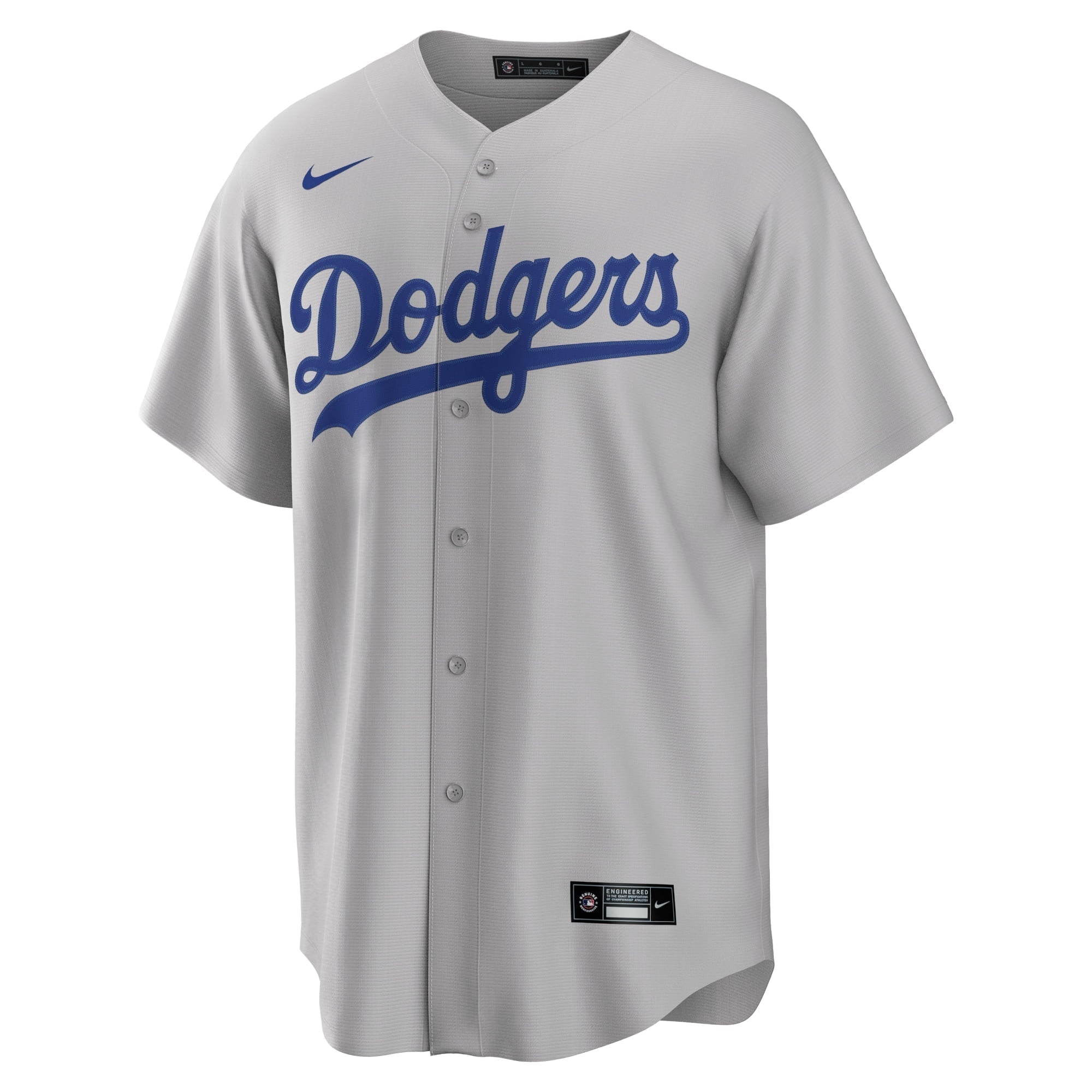 Men's Nike Gray Los Angeles Dodgers Alternate Replica Team Jersey