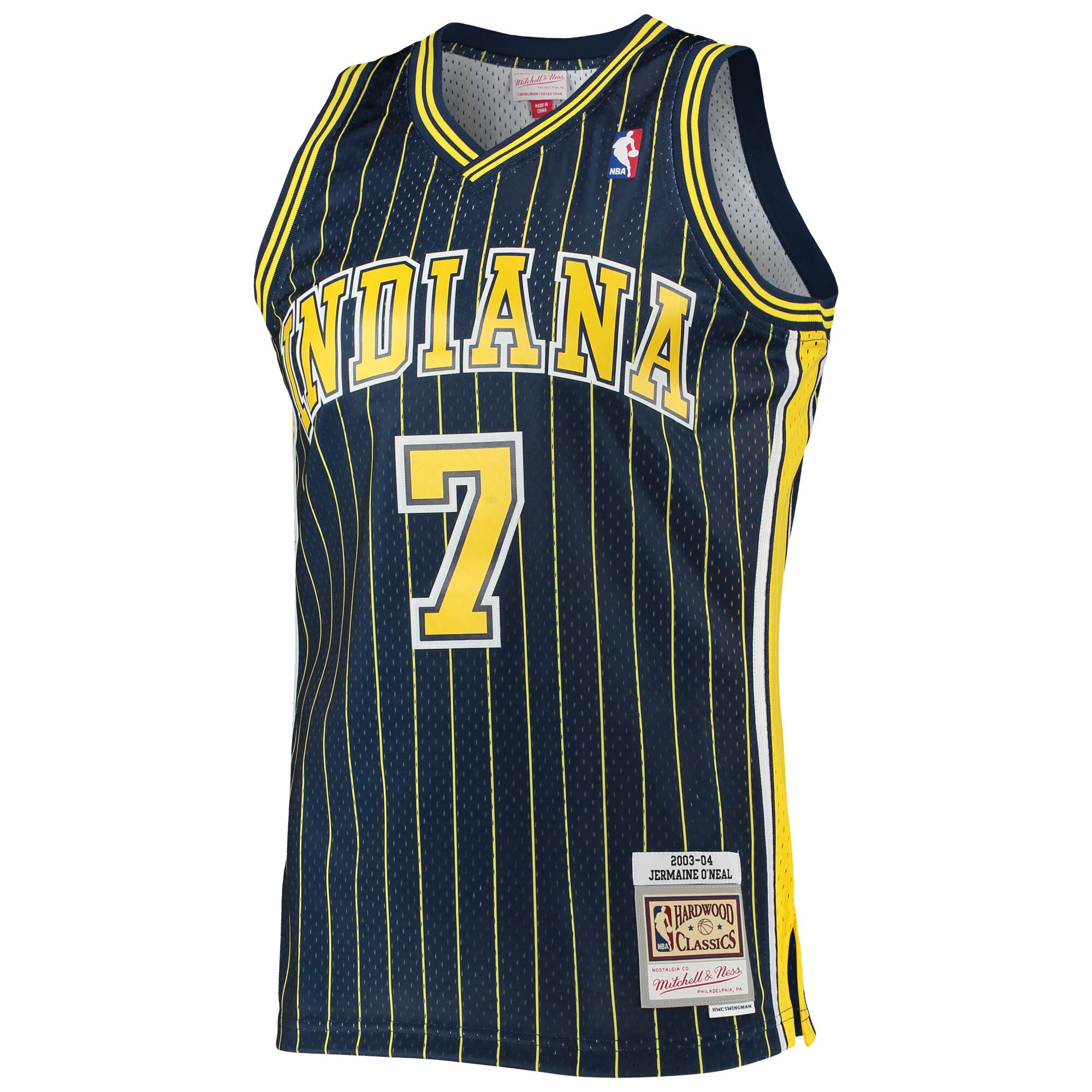 Jermaine O'Neal Indiana Pacers Mitchell & Ness Hardwood Classics Swingman Jersey - Navy